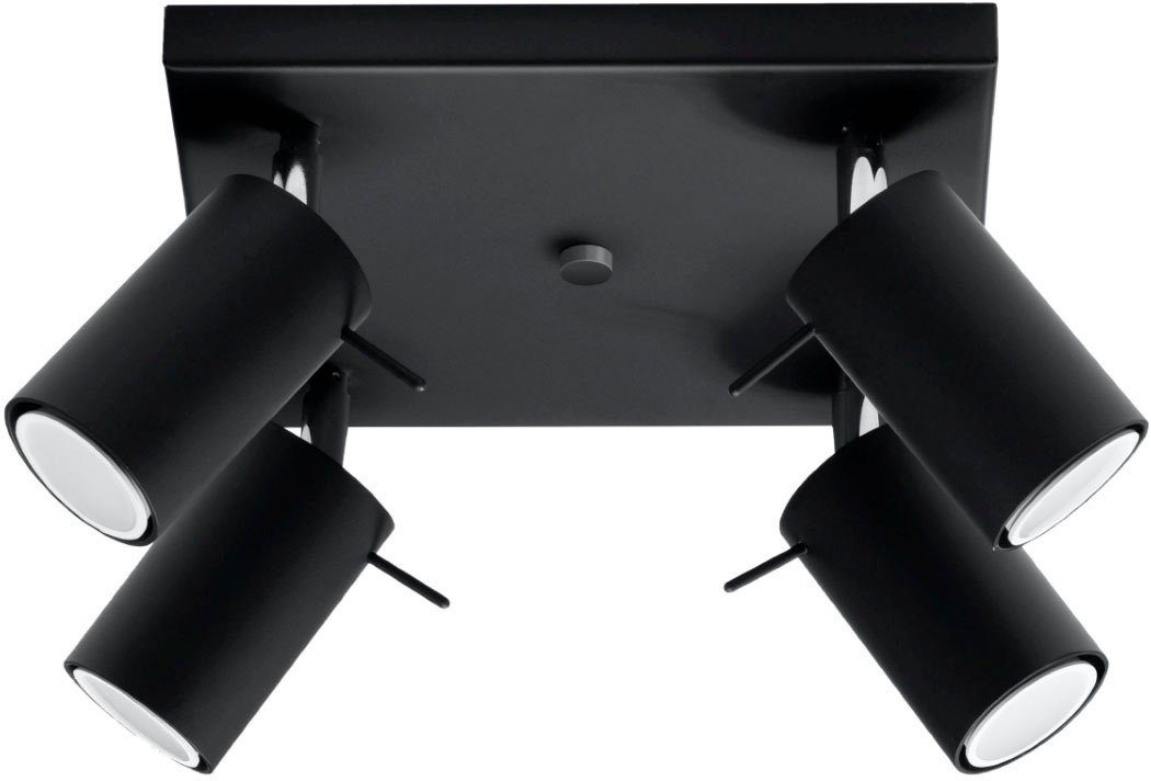 SOLLUX lighting Deckenleuchte RING, ohne Leuchtmittel, beweglicher Lampenschirm