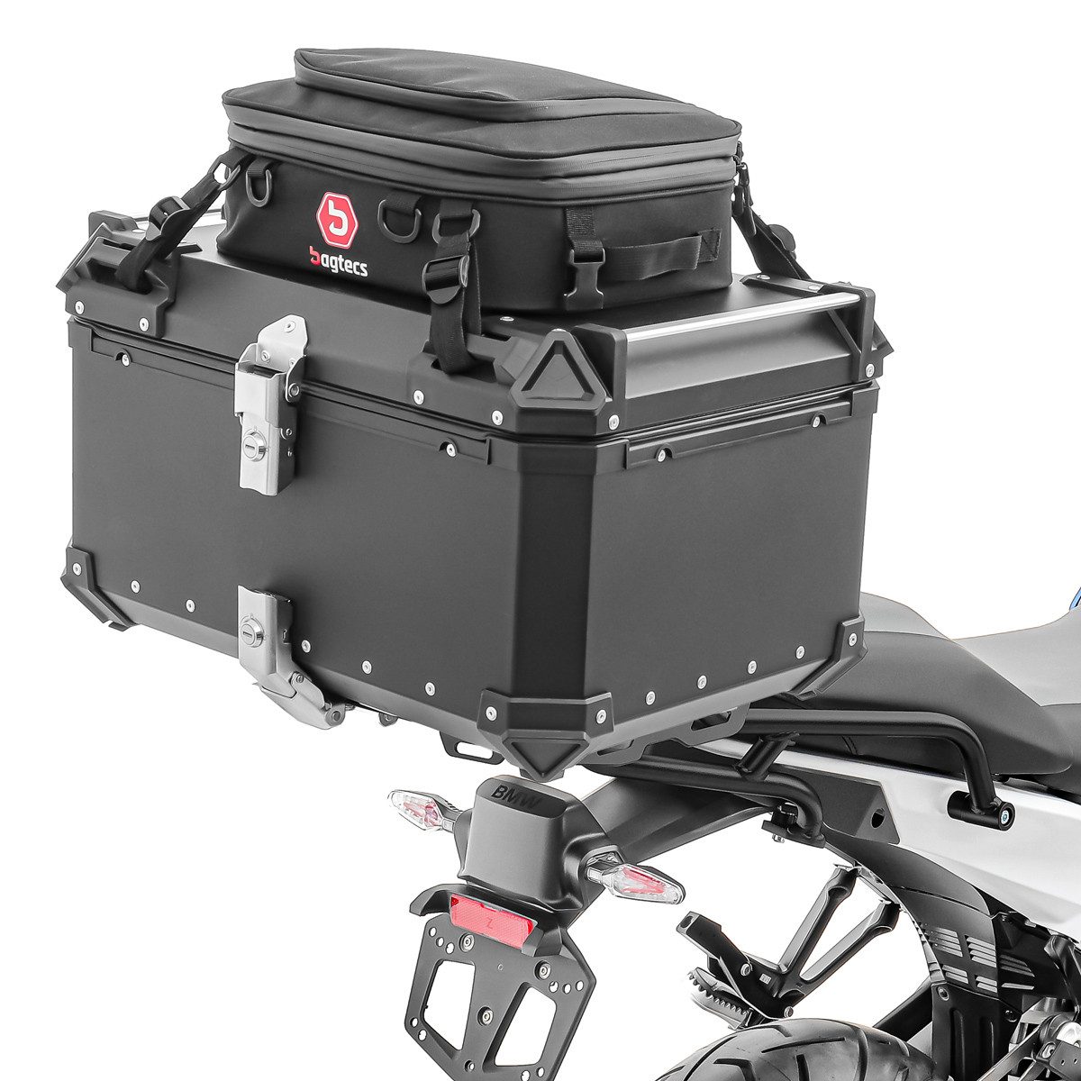 Bagtecs Topcase Set Alu Topcase + Gepäckbrücke passend für BMW R 1300 GS 23-26 # XB65