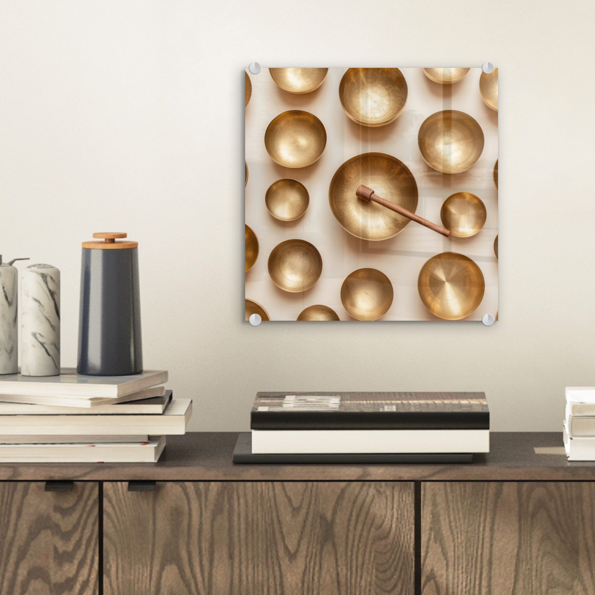 MuchoWow Acrylglasbild Symmetrisch - Gold - günstig online kaufen