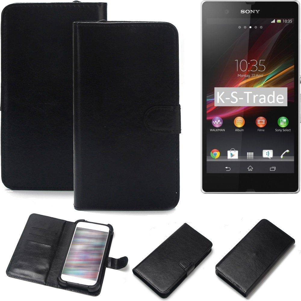 K-S-Trade Handyhülle, Handhülle Schutzhülle kompatibel mit Sony Xperia Z  Handy Schutz Hülle Handyhülle Bumper schwarz 1x