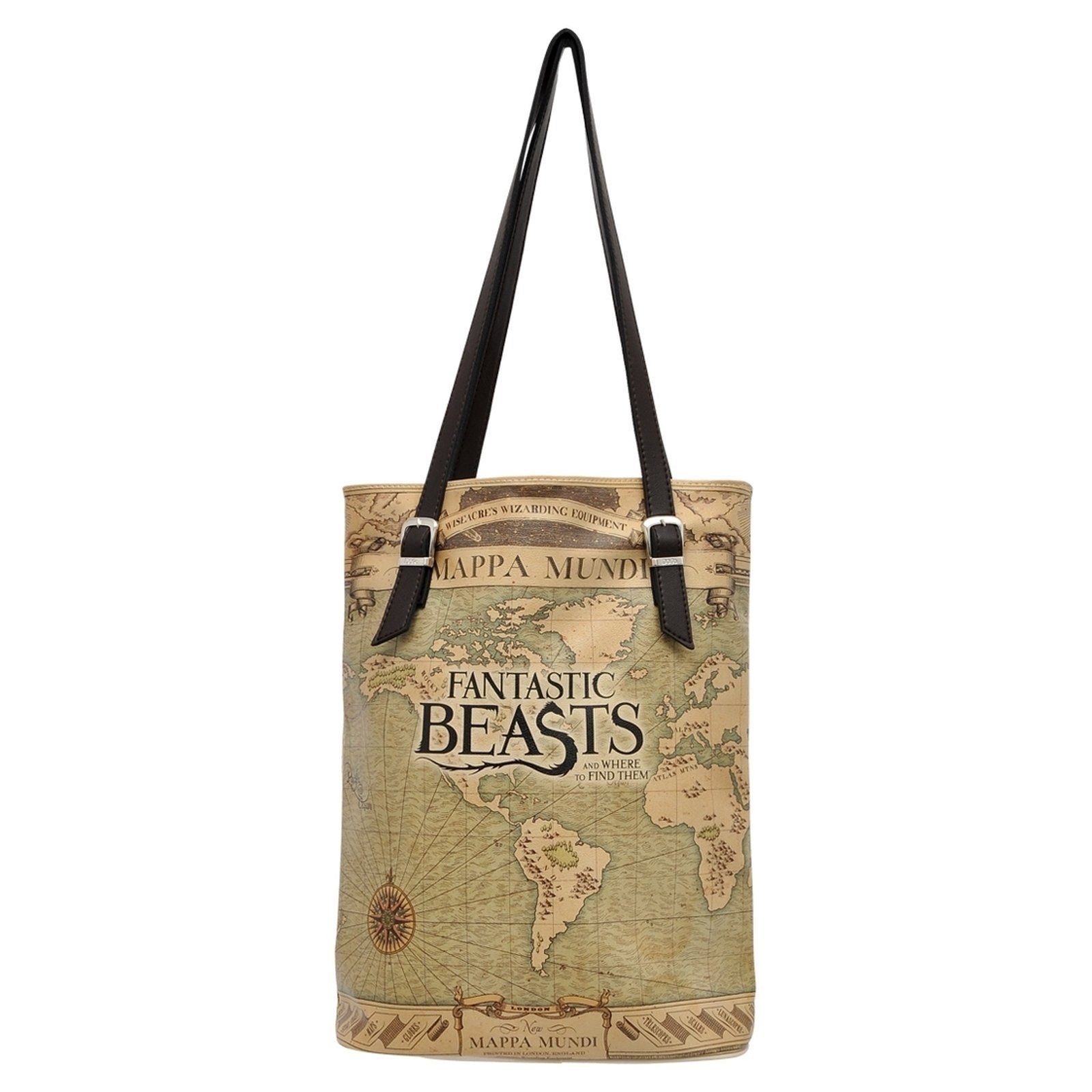 DOGO Umhängetasche Tall Bag Damen Schultertasche Mappa Mundi Fantastic Beasts Damen, Handgefertigt