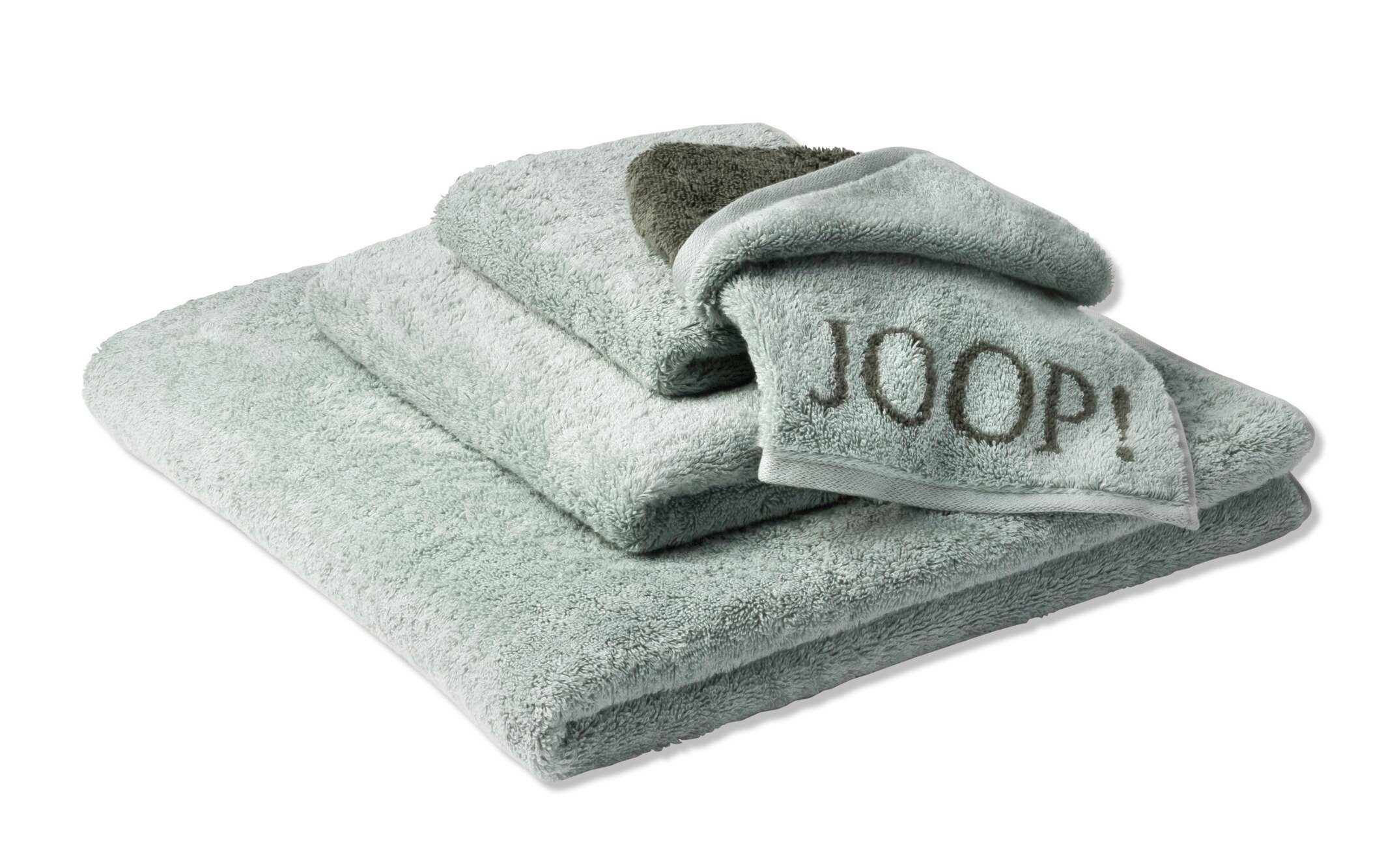 Joop! Gästehandtücher JOOP! DOUBLEFACE (3-St) LIVING - Salbei CLASSIC Gästetuch-Set, Textil