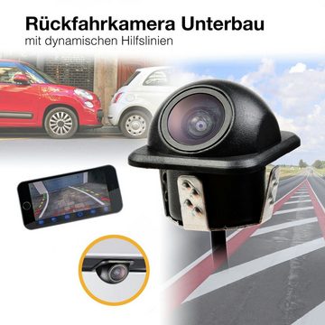 CARMATRIX CM-393 Rückfahrkamera (Auto Rückfahrsystem 170° Rückfahrkamera mit dynamische Parklinien, 7" Monitor + Hilfslinien Einparkhilfe)