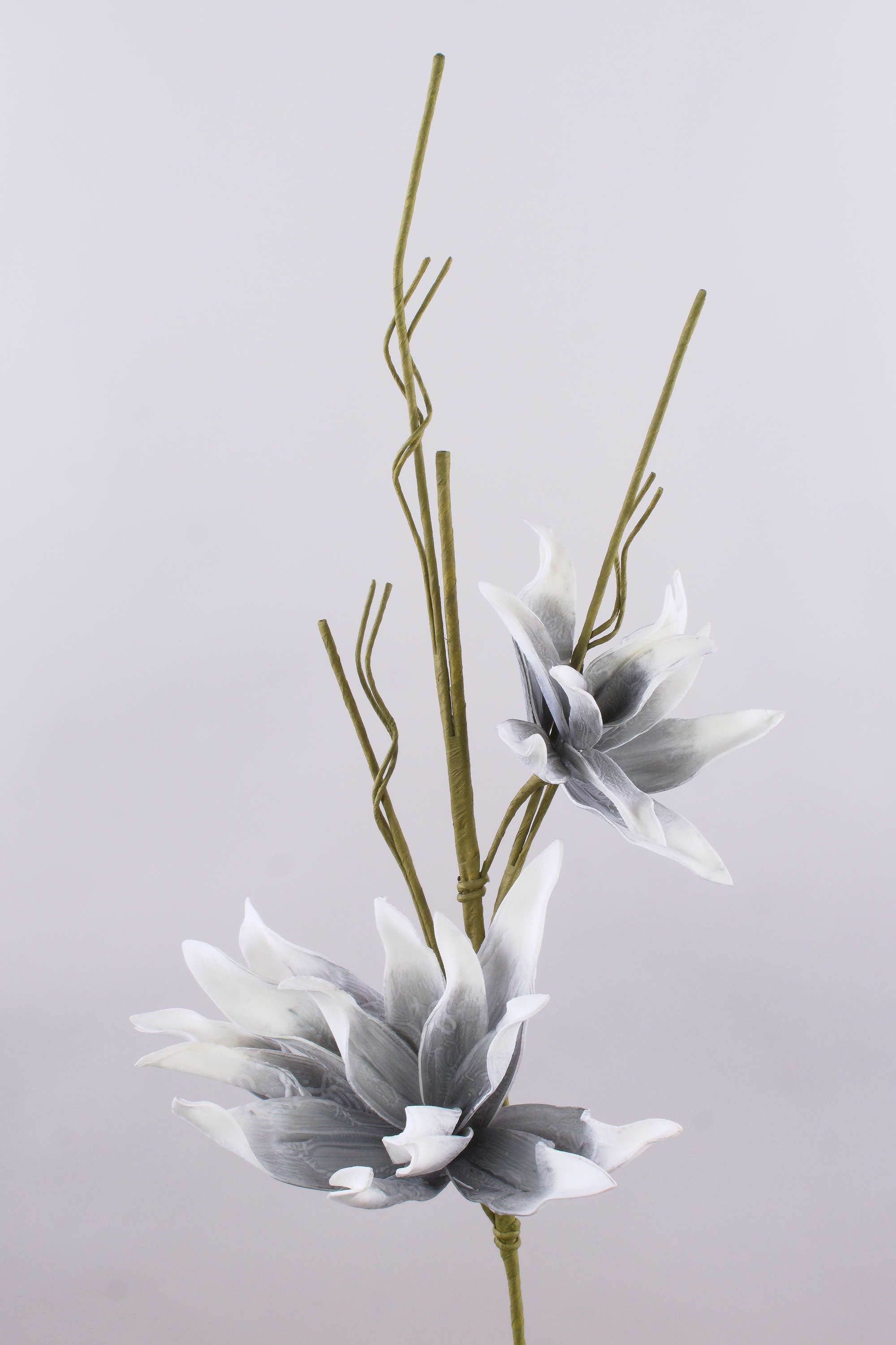 Kunstzweig Dekoblume Lilie MADEA, grau, 105cm, Ø20-28cm Lilie, artplants, Höhe 105.0 cm