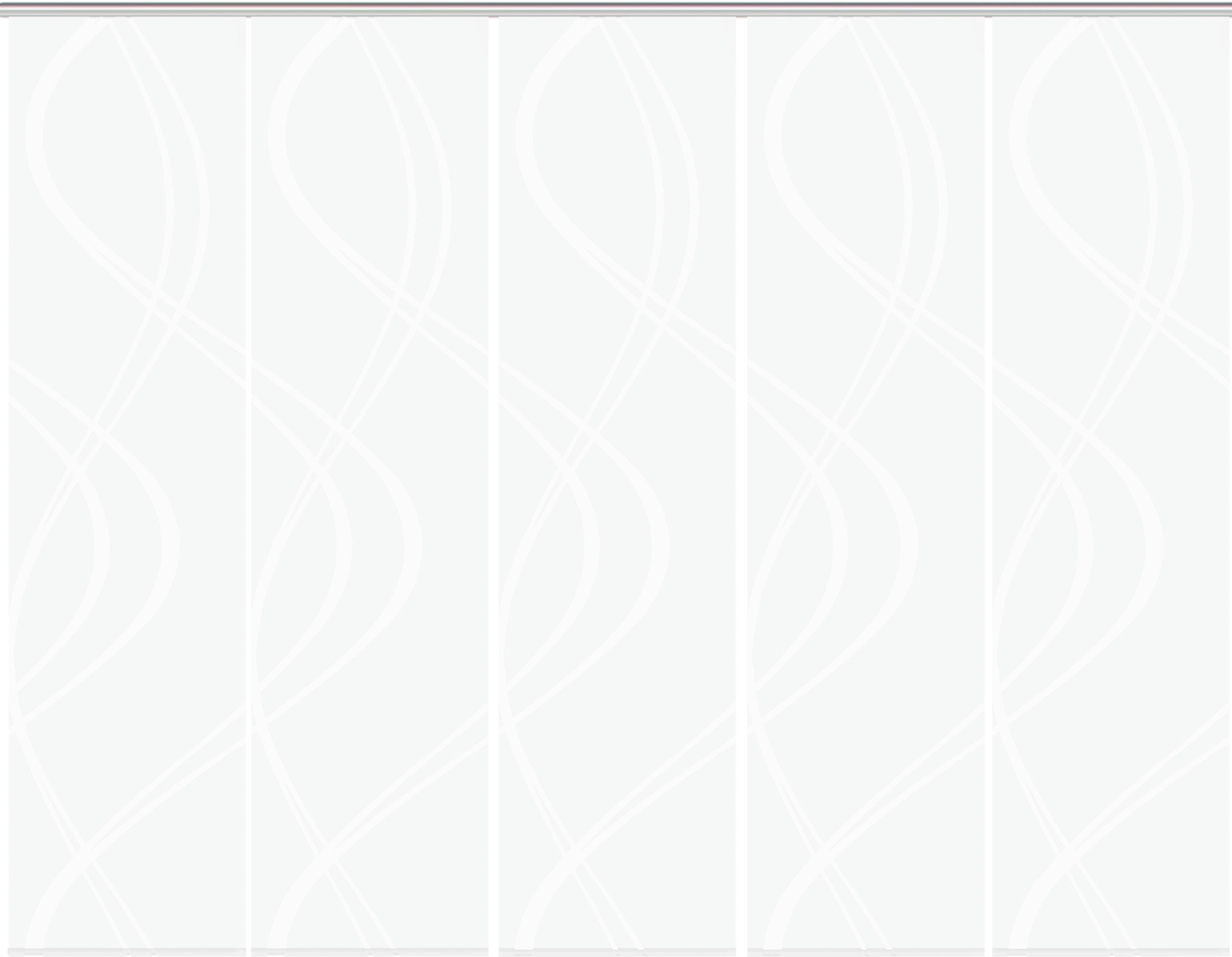 HOME WOHNIDEEN Schiebegardine TIBERIO 5er SET (5 St), Paneelwagen, blickdicht, Schiebegardine 5er SET TIBERIO