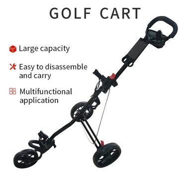 GolfRolfe Golftrolley GolfRolfe 14354 Golf Trolley in schwarz mit grünen Reifen