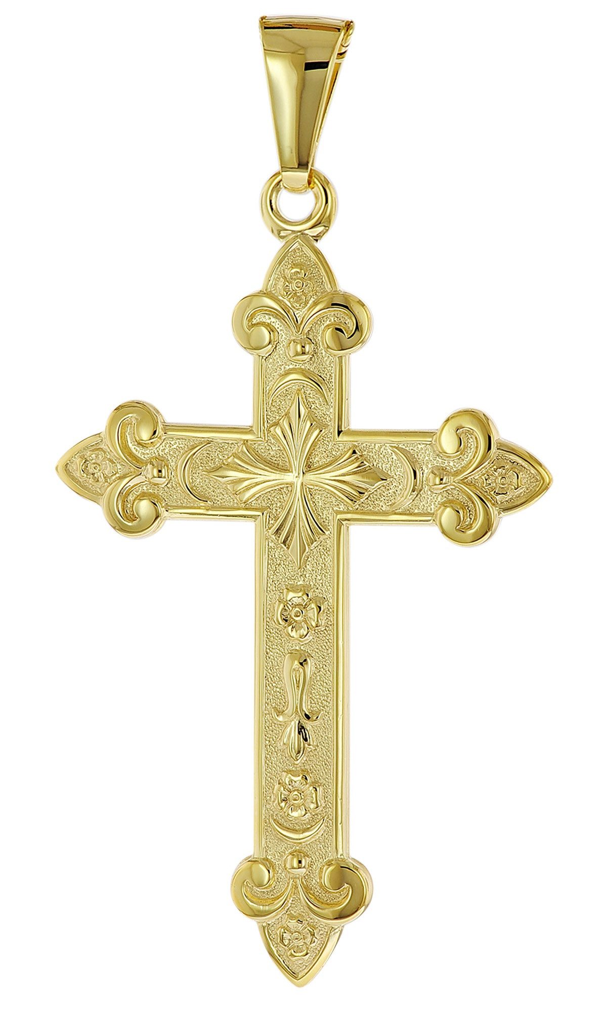 trendor Kreuzanhänger Kreuz- Gold 585 (14 günstig online kaufen