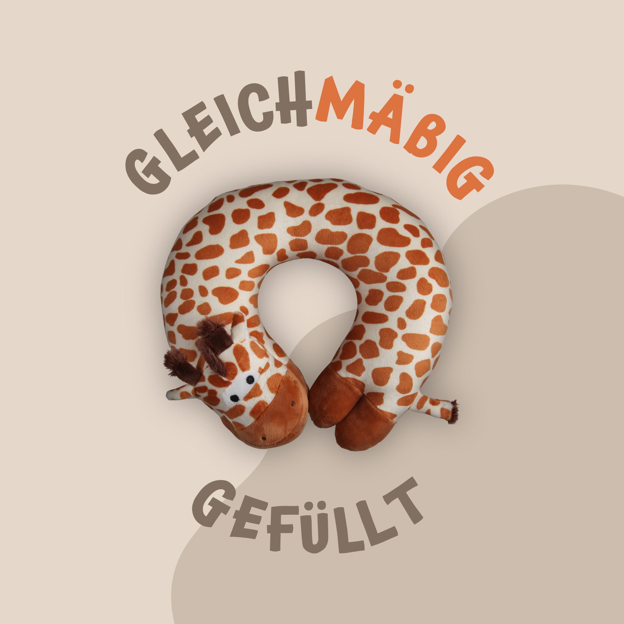 Bestlivings Nackenhörnchen für Kinder "Tierdesign" 23x23cm, auch für empfindliche Kinderhaut, waschbar bei 30°C, trocknergeeignet