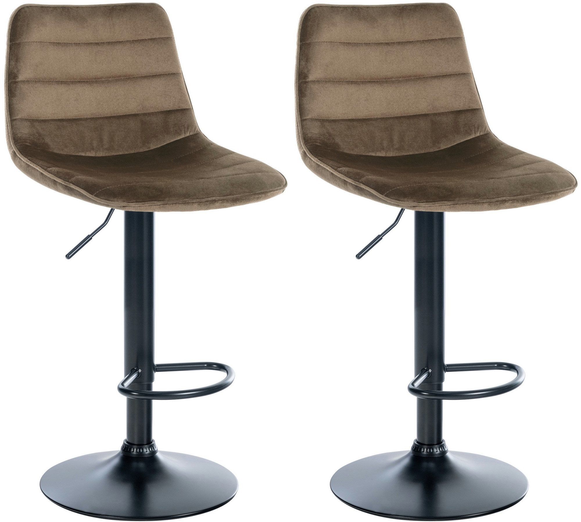 CLP Barhocker Lex (2er Set, 2 St., 2er), Samt-Bezug, drehbar und höhenverst günstig online kaufen