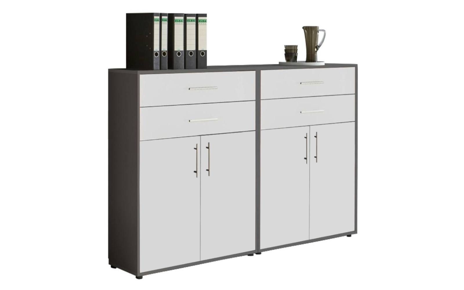 BMG Möbel Aktenschrank Office Edition (2er Set Schubkastenschrank) 168,8 x 113,6 x 33 cm, Made in Germany