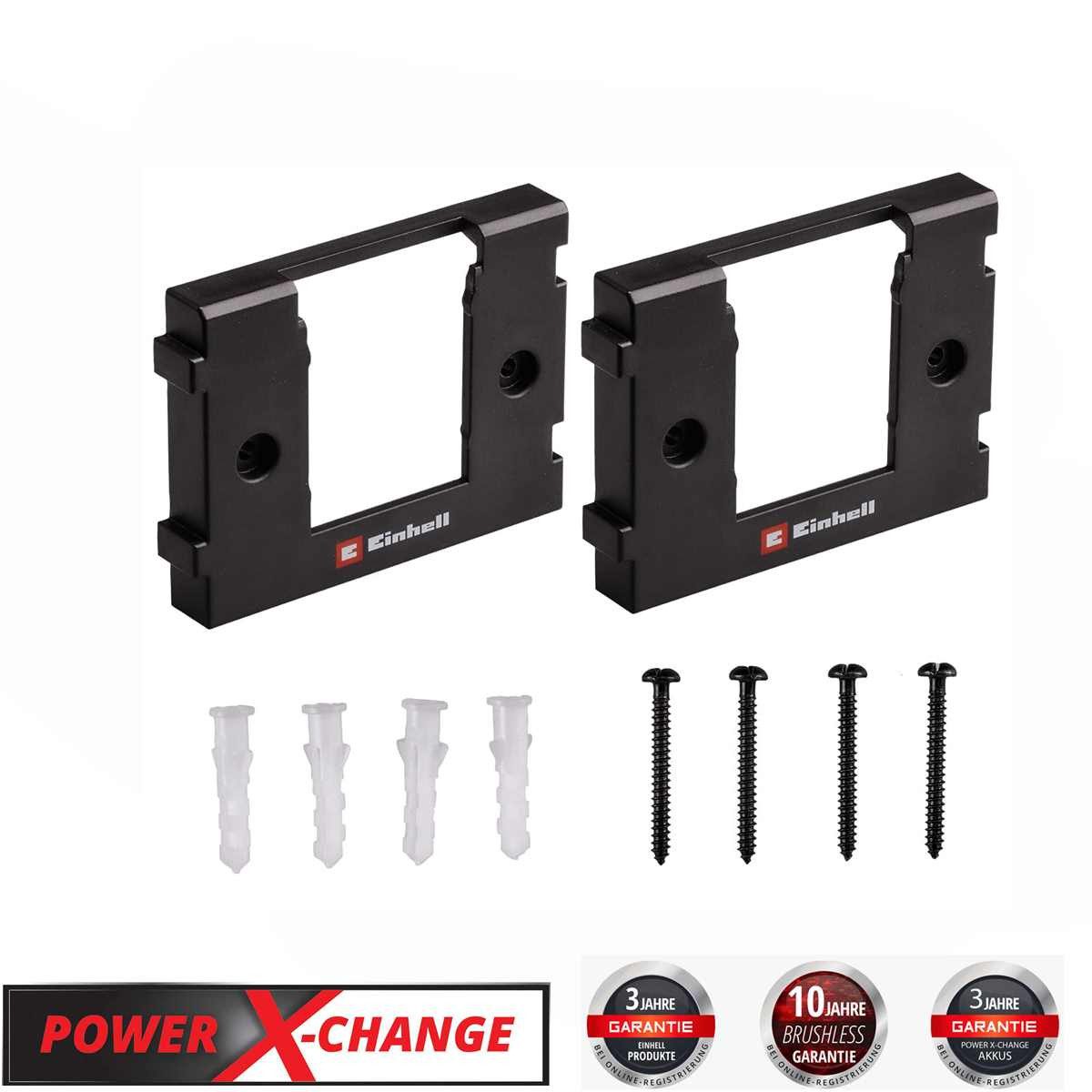 Einhell Wandhalterung Einhell Akku-Wandhalterung für alle Power X-Change Akkus (2 Stk)