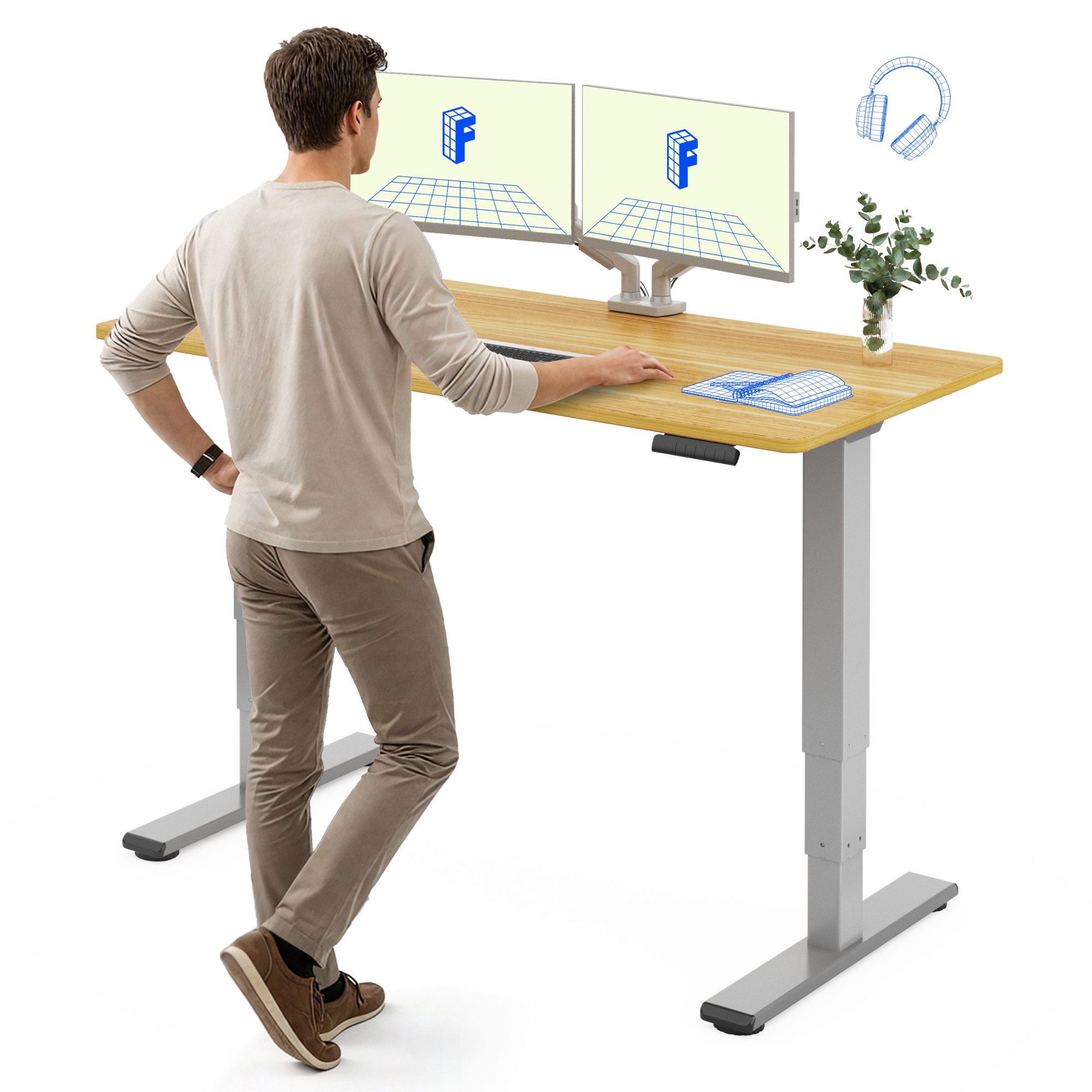 FLEXISPOT Schreibtisch Elektrisch Höhenverstellbarer Schreibtisch EC5 günstig online kaufen