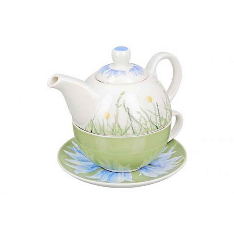 Steinnacher Bärbel Teekanne Gilde Tea for one Wildblumen, 300 l, Tasse und Kanne im Set