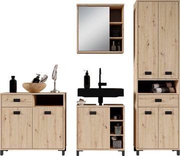 byLIVING Hochschrank Wellness Höhe 193 cm, Breite 54 cm, mit viel Stauraum und offenem Fach