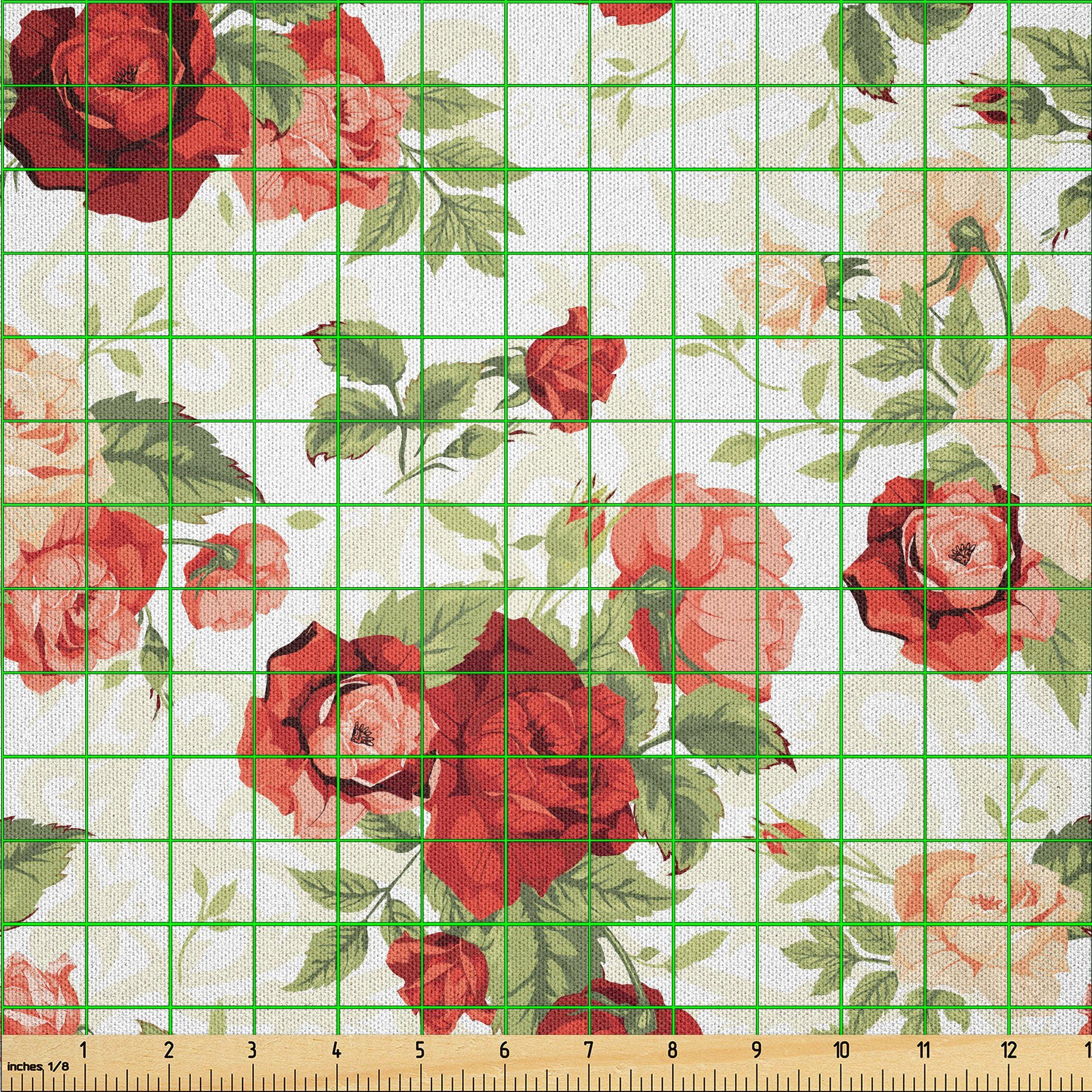 Thumbnail - Abakuhaus Stoff DIY Bastler Stoff für Dekorationszwecke, Rosen Romantische Weinlese-Zusammensetzung