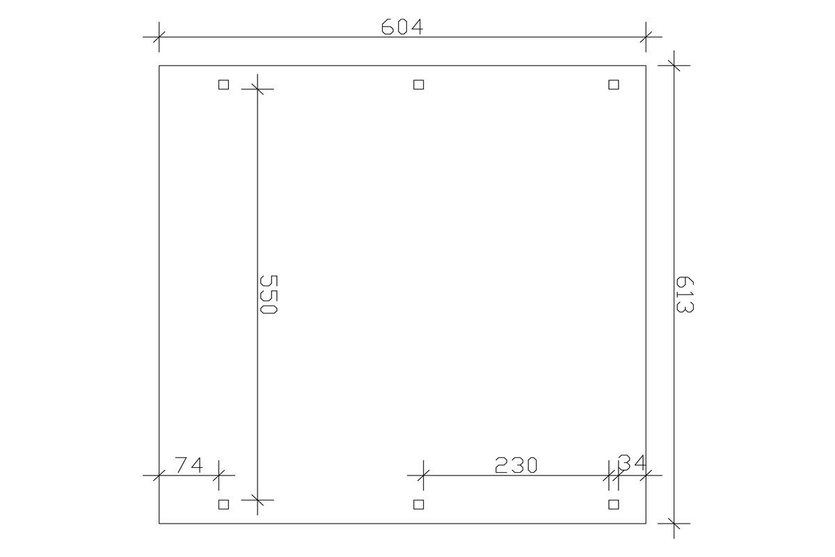 Skanholz Einfahrtshöhe 223 cm Doppelcarport cm, Emsland, BxT: 613x604