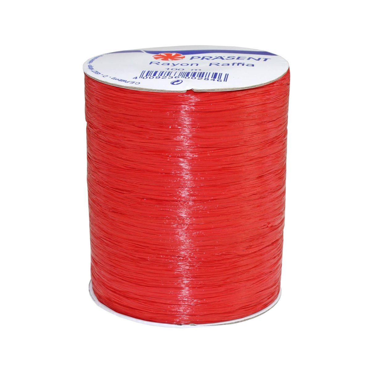 PRÄSENT Geschenkband PRÄSENT Bastband Rayon Raffia rot 100m