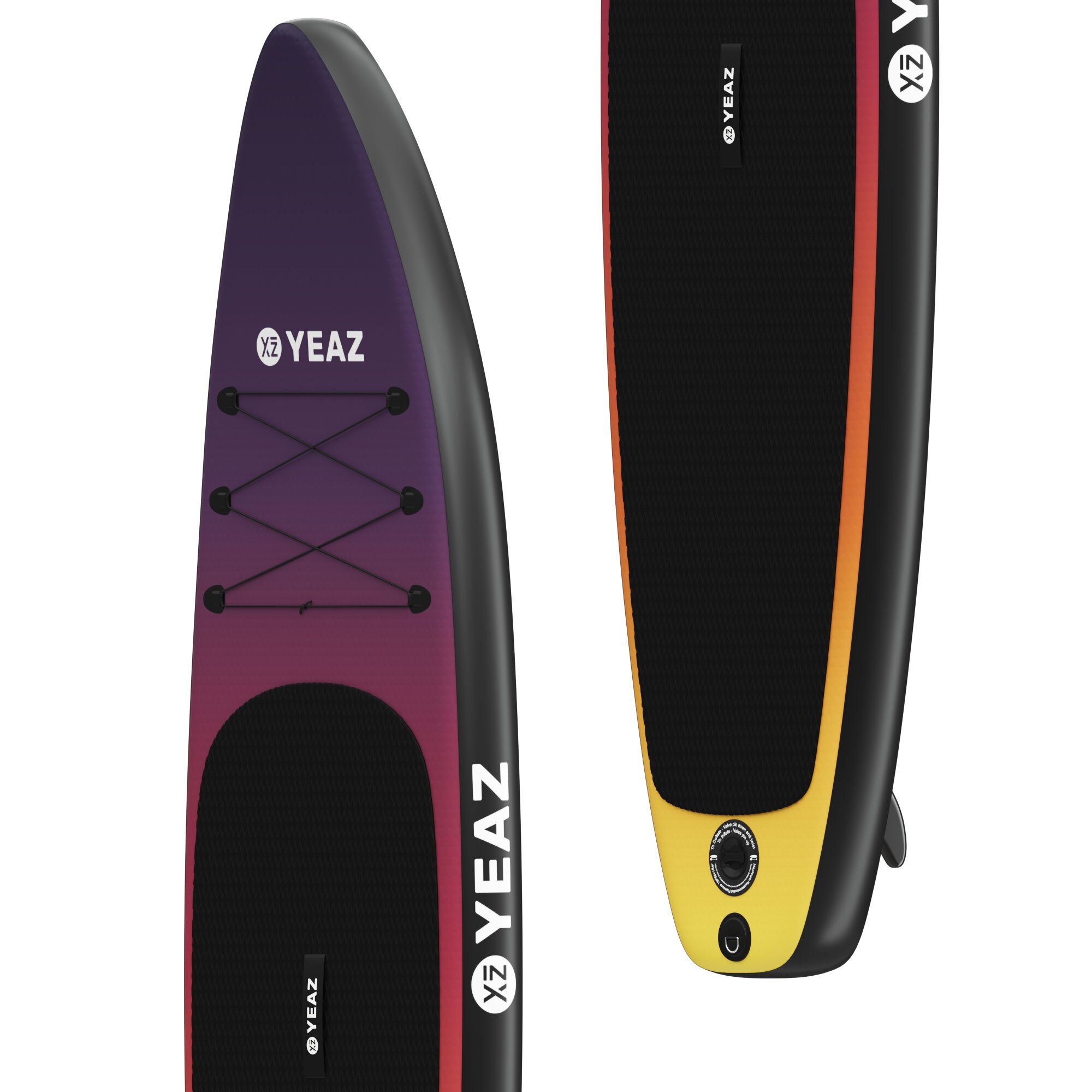 YEAZ Inflatable SUP-Board SUNSET BEACH - EXOTRACE - SUP Board, Inflatable SUP Board, (Set), inkl. Zubehör wie Finne und Handpumpe