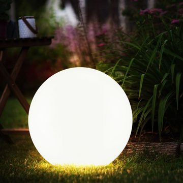 etc-shop LED Gartenleuchte, LED-Leuchtmittel fest verbaut, Solar LED Außenleuchte Gartenleuchte Designlampe Lampe Kugel Erdspieß