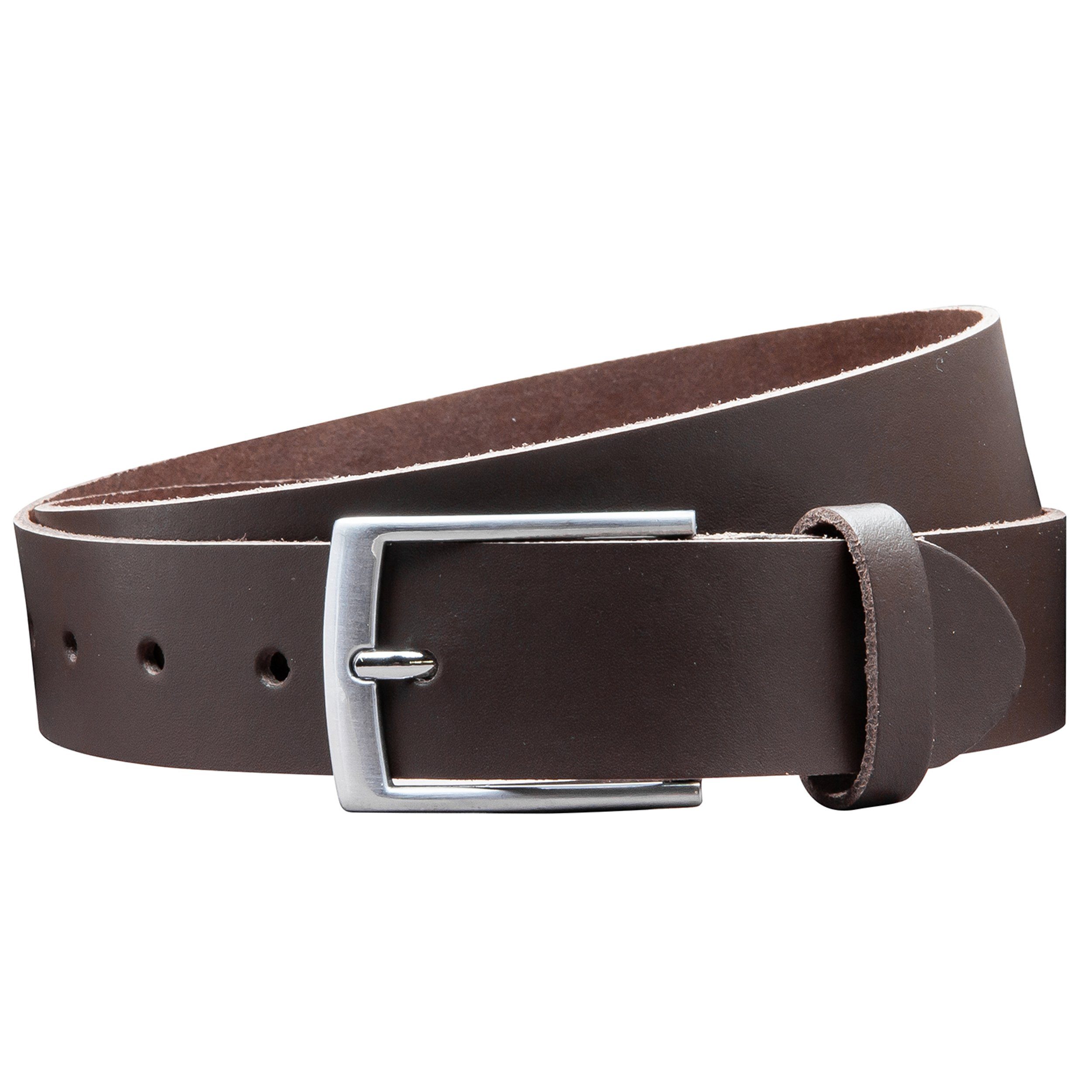 COLOGNEBELT Ledergürtel OM421-SL-Dunkelbraun MADE IN GERMANY, Dunkelbraun, günstig online kaufen