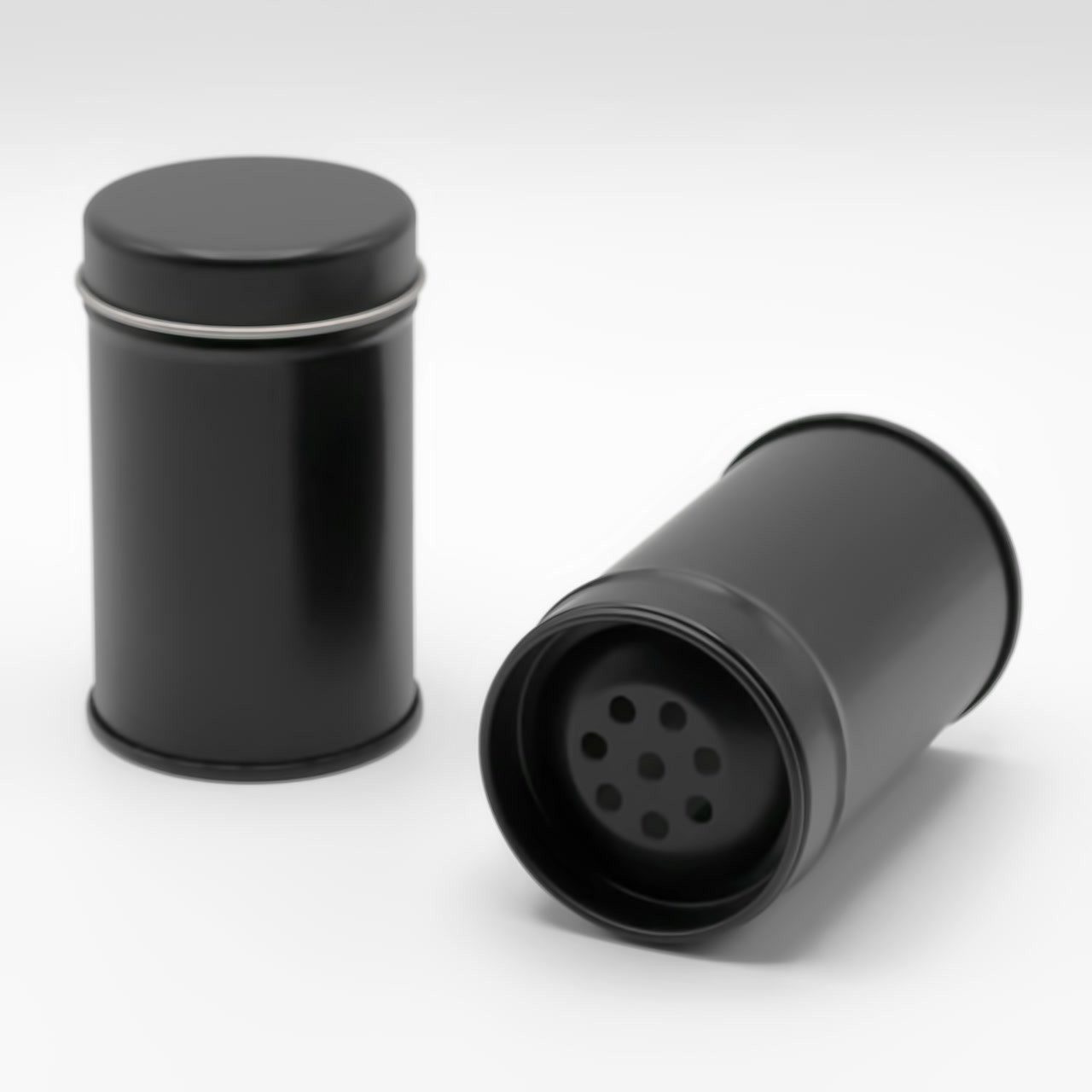 DOSENRITTER Gewürzstreuer NEKA, (12er-Set), Aromadicht, Schwarz Matt