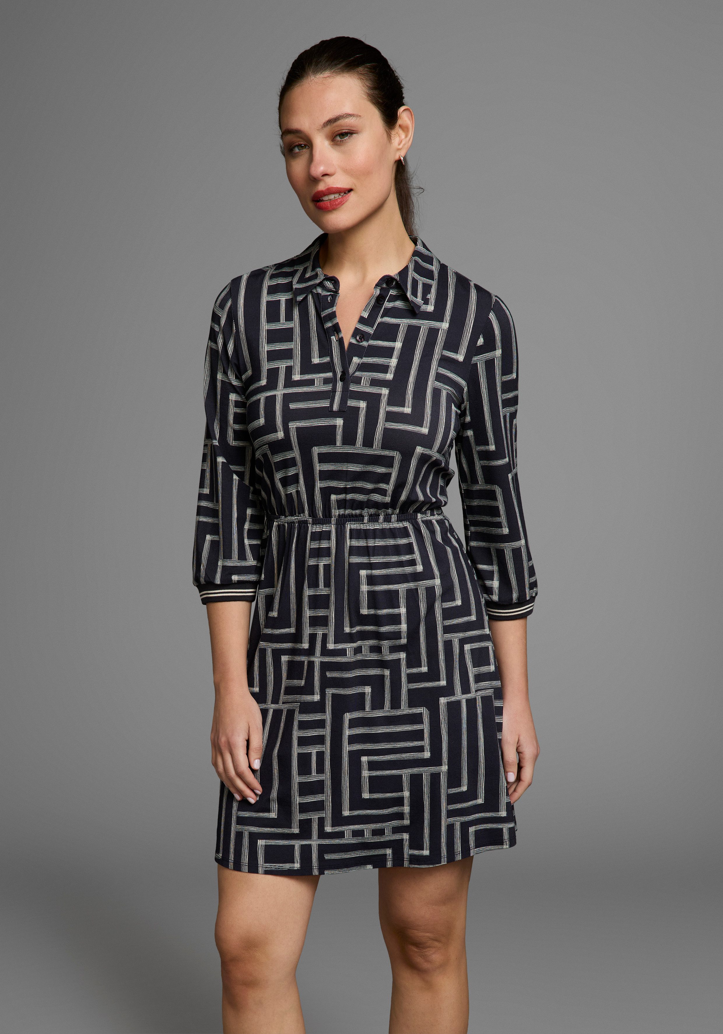 Laura Scott Polokleid mit Grafik-Print günstig online kaufen