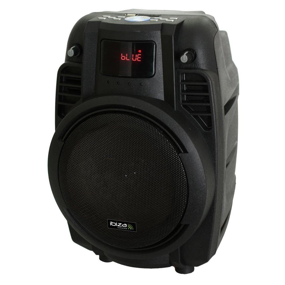 Ibiza Sound Lautsprecher (Tragbare 16cm Beschallungsanlage USB SD REC Bluetooth & VHF MIC)