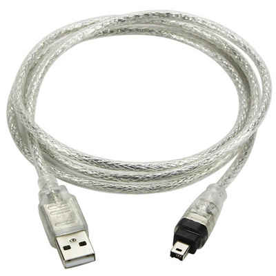 GelldG »iLink-Adapterkabel USB-Stecker auf Firewire IEEE 1394, 4-poliger Stecker, für Sony DCR-TRV75E DV« LAN-Kabel, (150 cm)