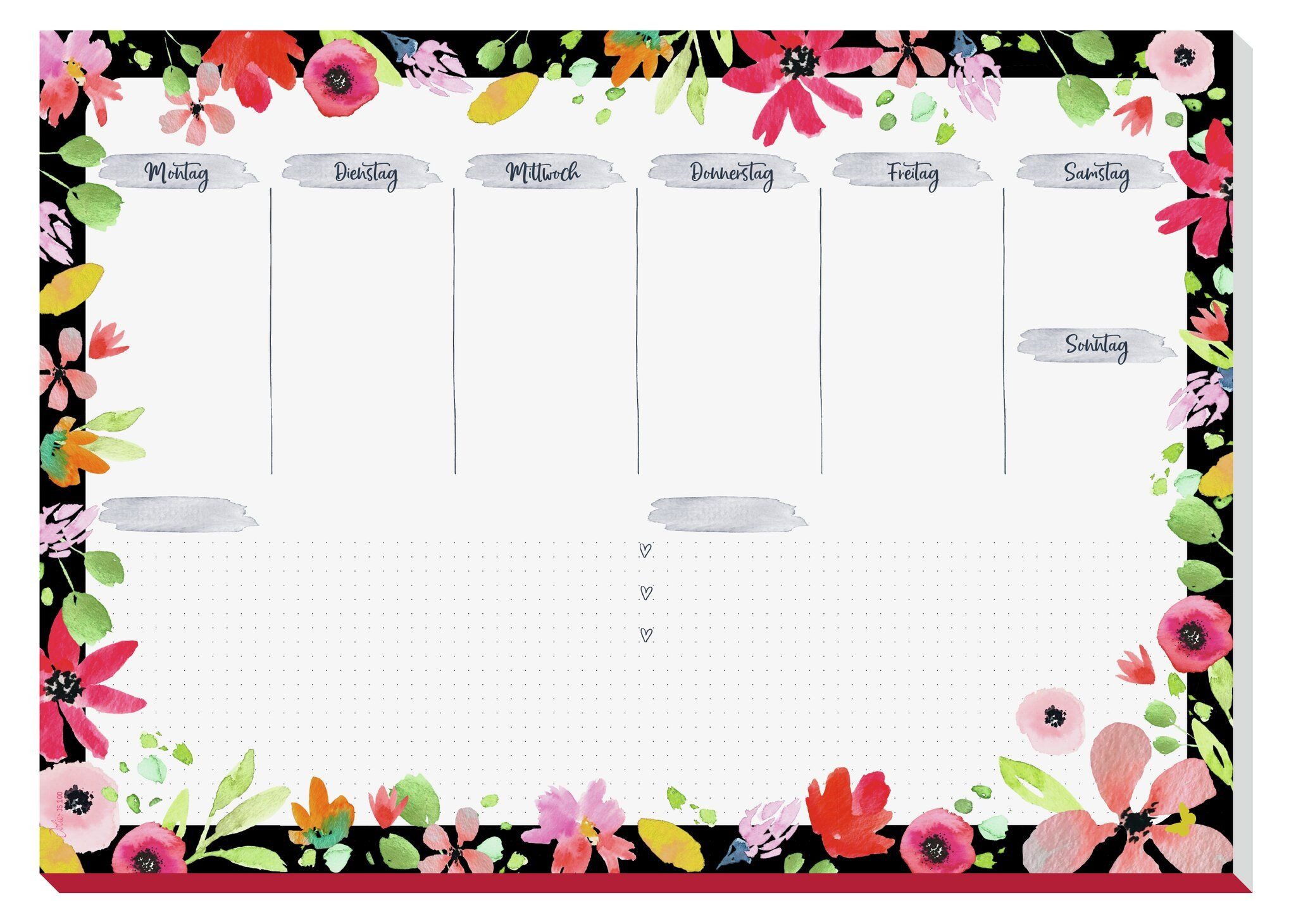 Sigel Schreibtischunterlage SIGEL JS100 Papier-Schreibunterlage Jolie - Blumen - Nein -