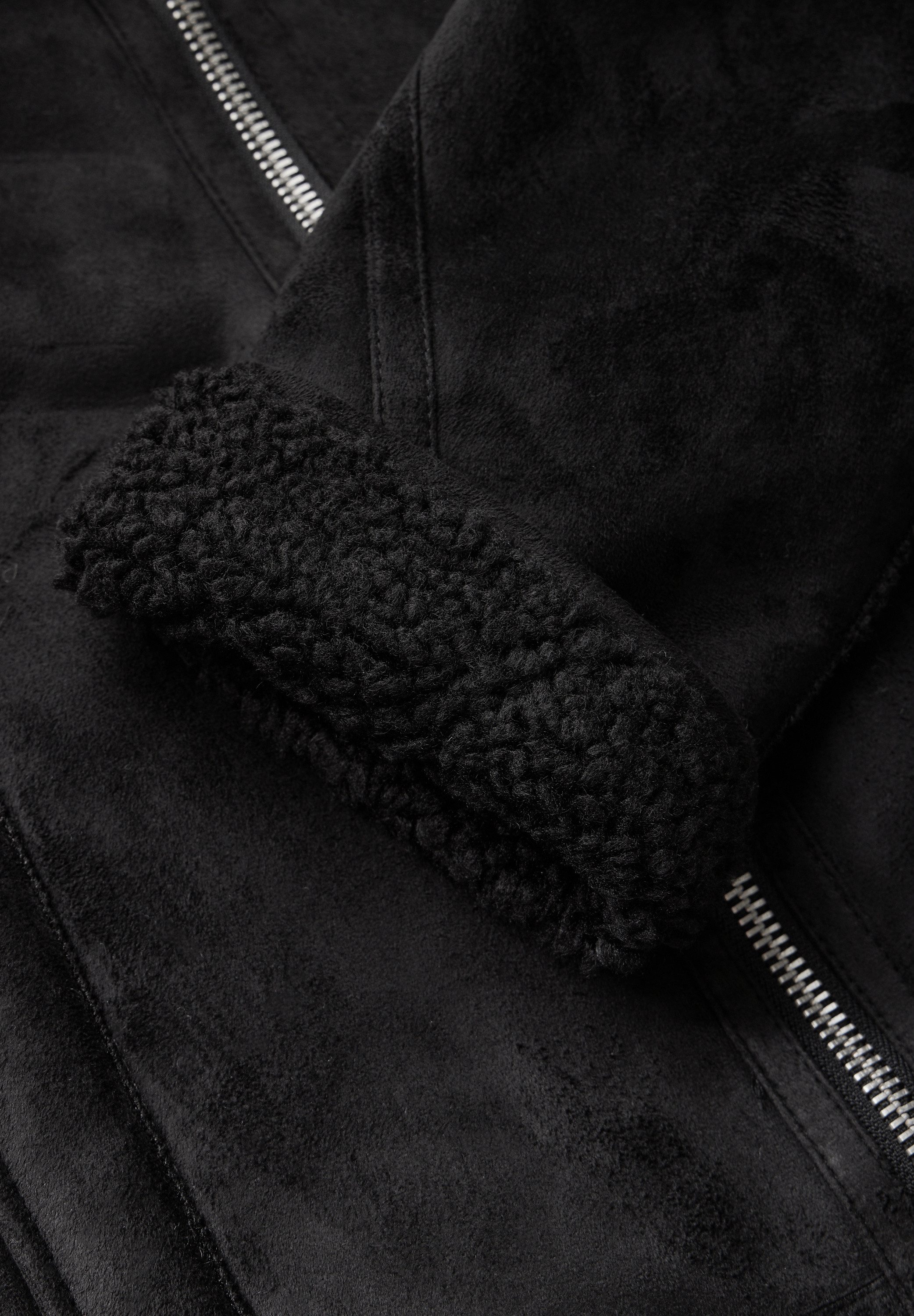 STREET ONE Fellimitatjacke mit dekorativen Nähten