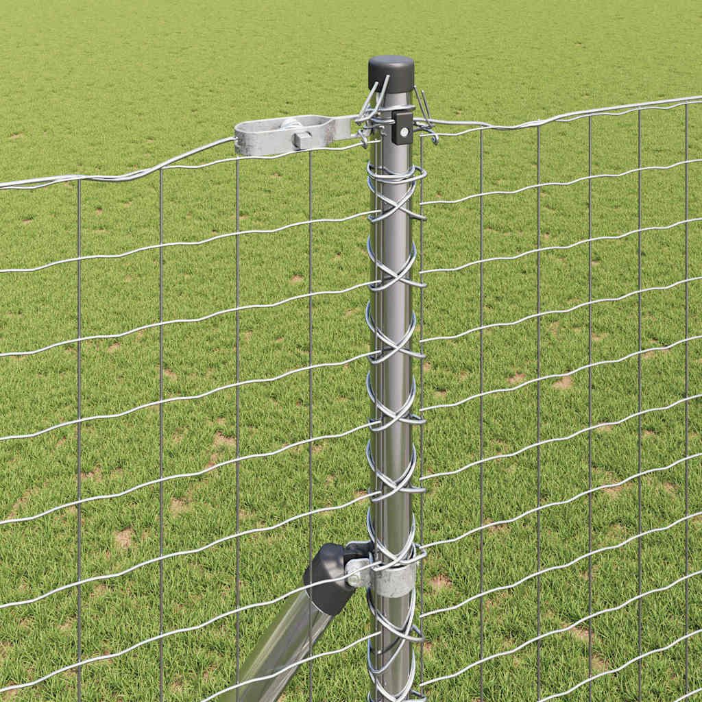 vidaXL Zaunpfosten Zaunpfosten 7 pcs Silber günstig online kaufen