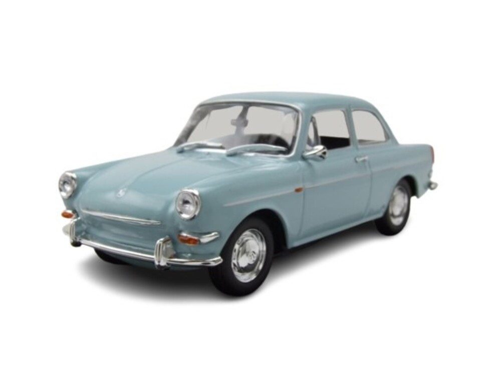 Maxichamps Modellauto VW 1600 1966 hellblau, Maßstab 1:43