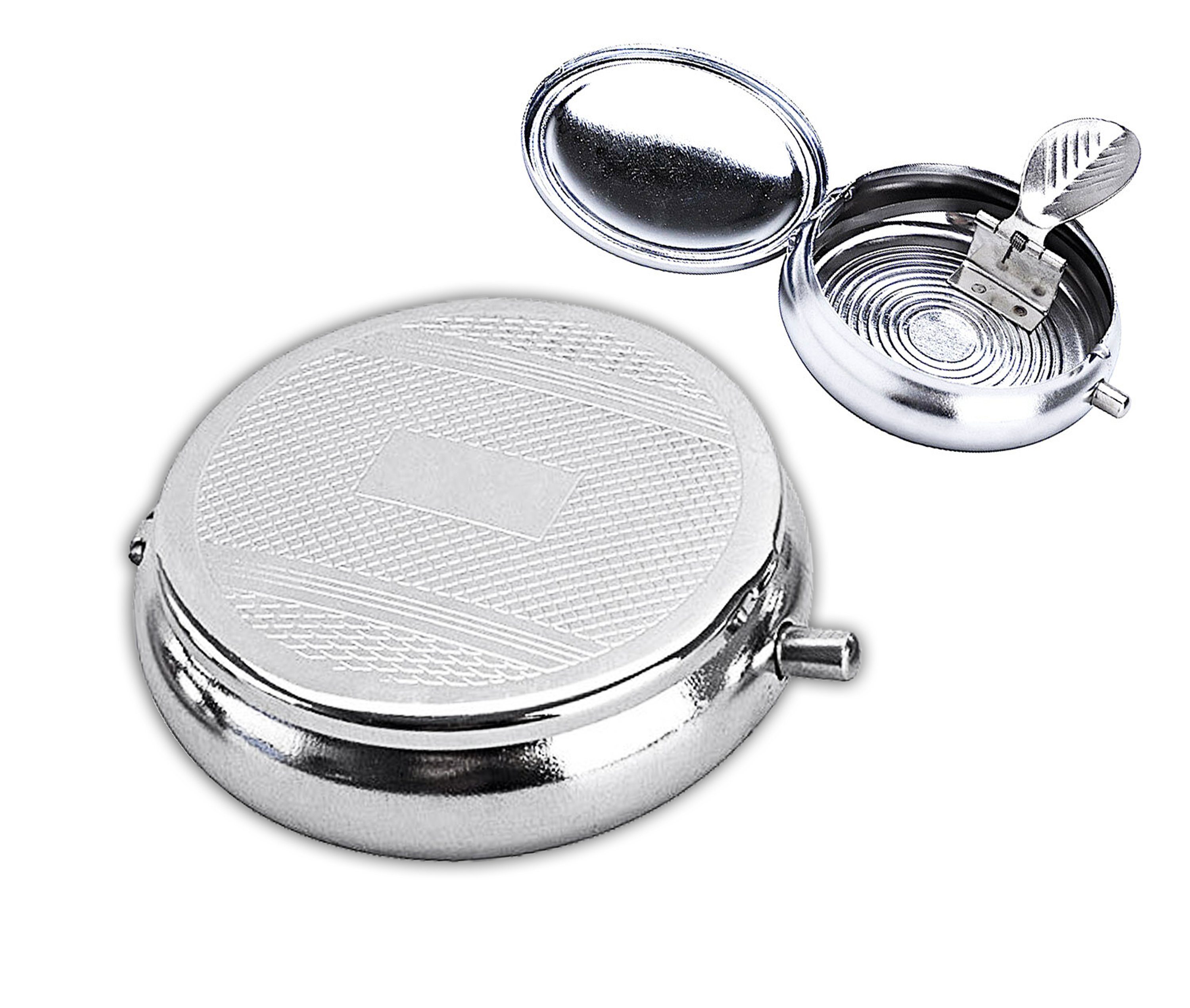 CHAMP Aschenbecher Taschen ASCHENBECHER Champ Ø5cm Deckel Glutkiller Metall 19, Reiseaschenbecher