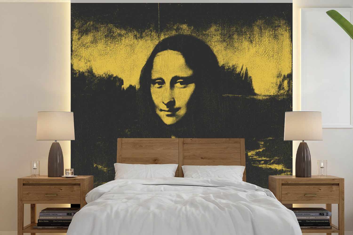 Wohnzimmer - St), Mona oder Vinyl MuchoWow Leonardo Wandtapete Kunst, Fototapete Schlafzimmer, Matt, da - (5 Vinci bedruckt, für Lisa Tapete