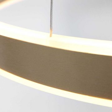 click-licht LED Pendelleuchte LED Pendelleuchte Ringlux in Gold 2x 21W 4200lm, keine Angabe, Leuchtmittel enthalten: Ja, fest verbaut, LED, warmweiss, Hängeleuchte, Pendellampe, Pendelleuchte