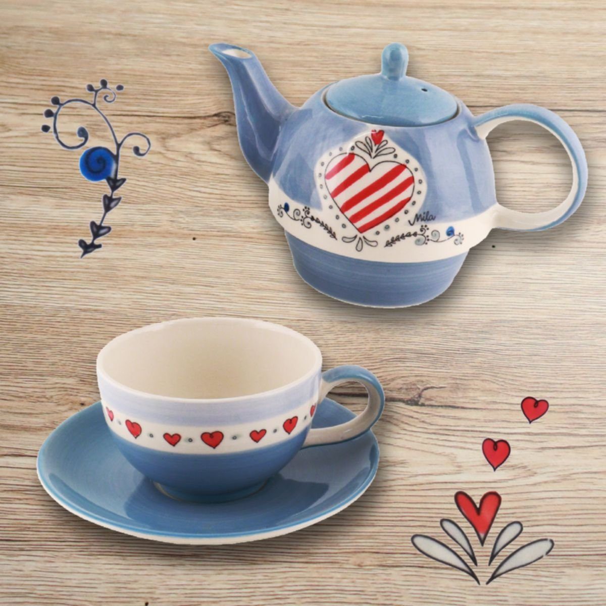 Mila Teekanne Mila Times, Tee-Set for One (Set) Good Tea Keramik