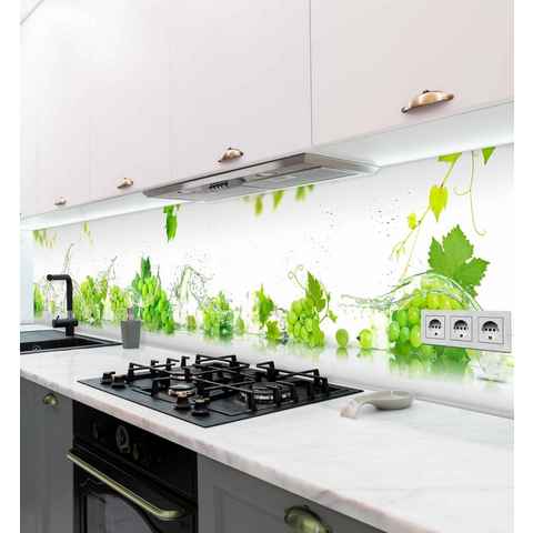 MyMaxxi Dekorationsfolie Küchenrückwand Weiße Trauben selbstklebend Spritzschutz Folie