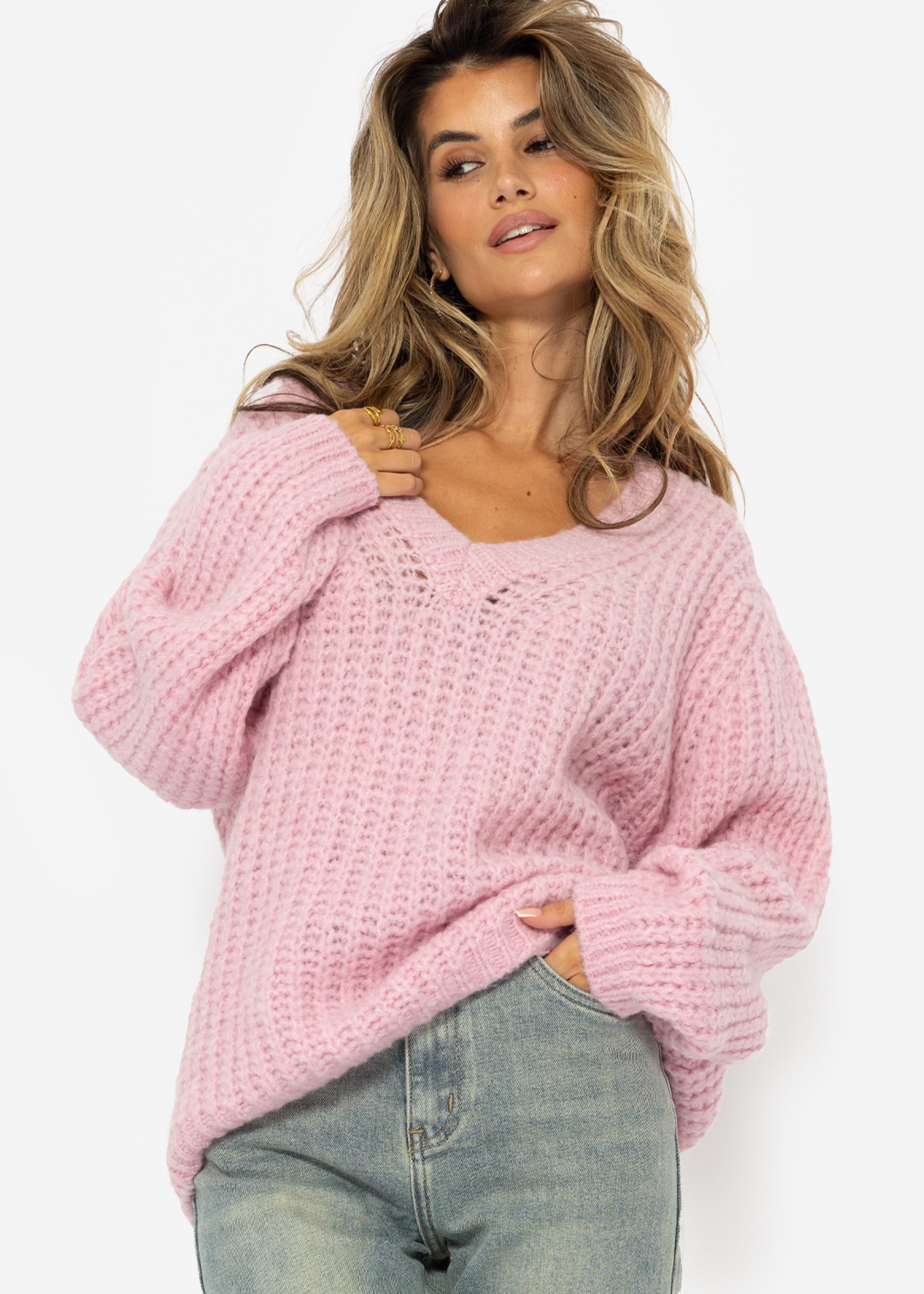 SASSYCLASSY Strickpullover Oversize Grobstrickpullover Damen mit günstig online kaufen