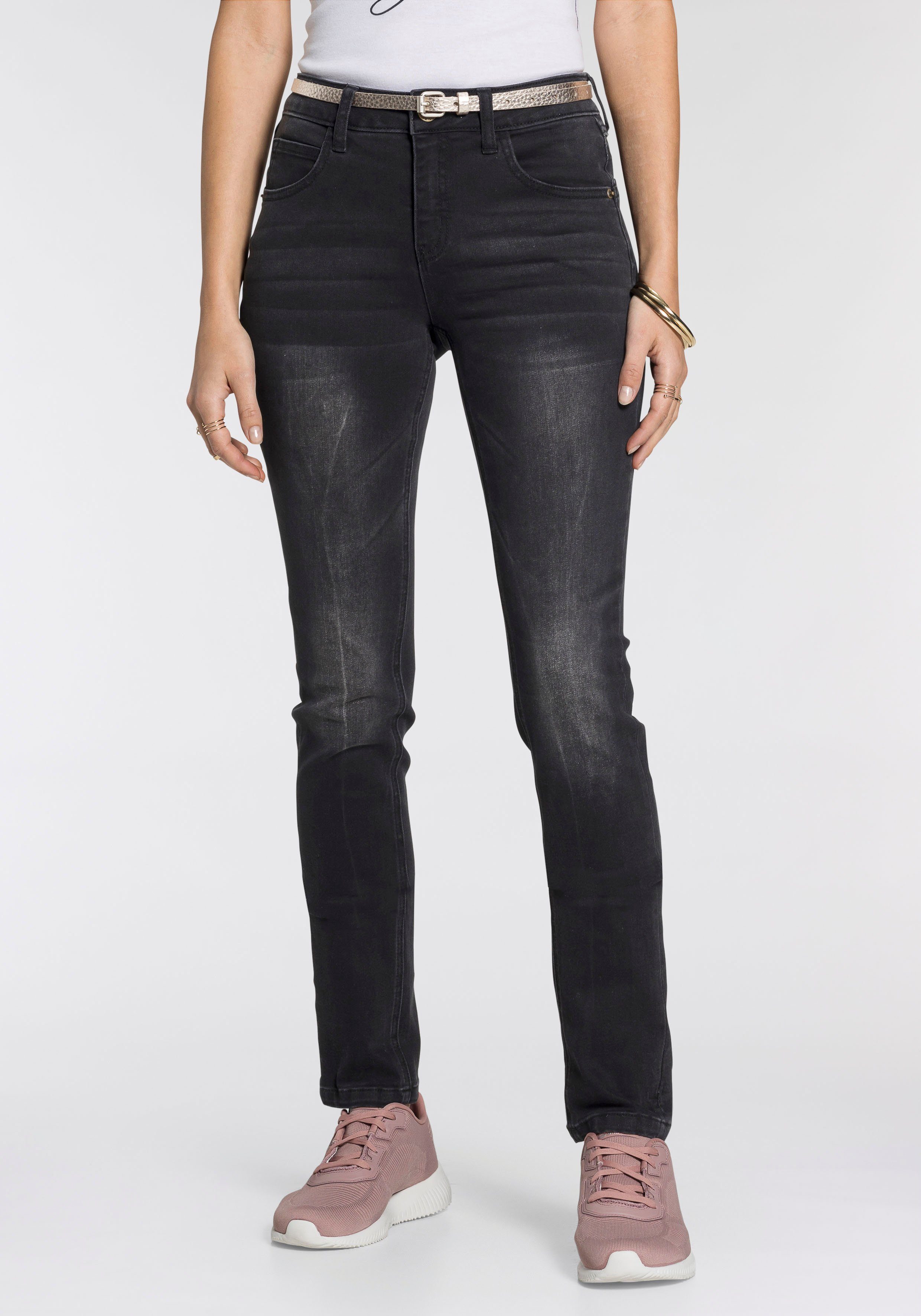 KangaROOS Relax-fit-Jeans RELAX-FIT HIGH WAIST black-used | Tapered Jeans