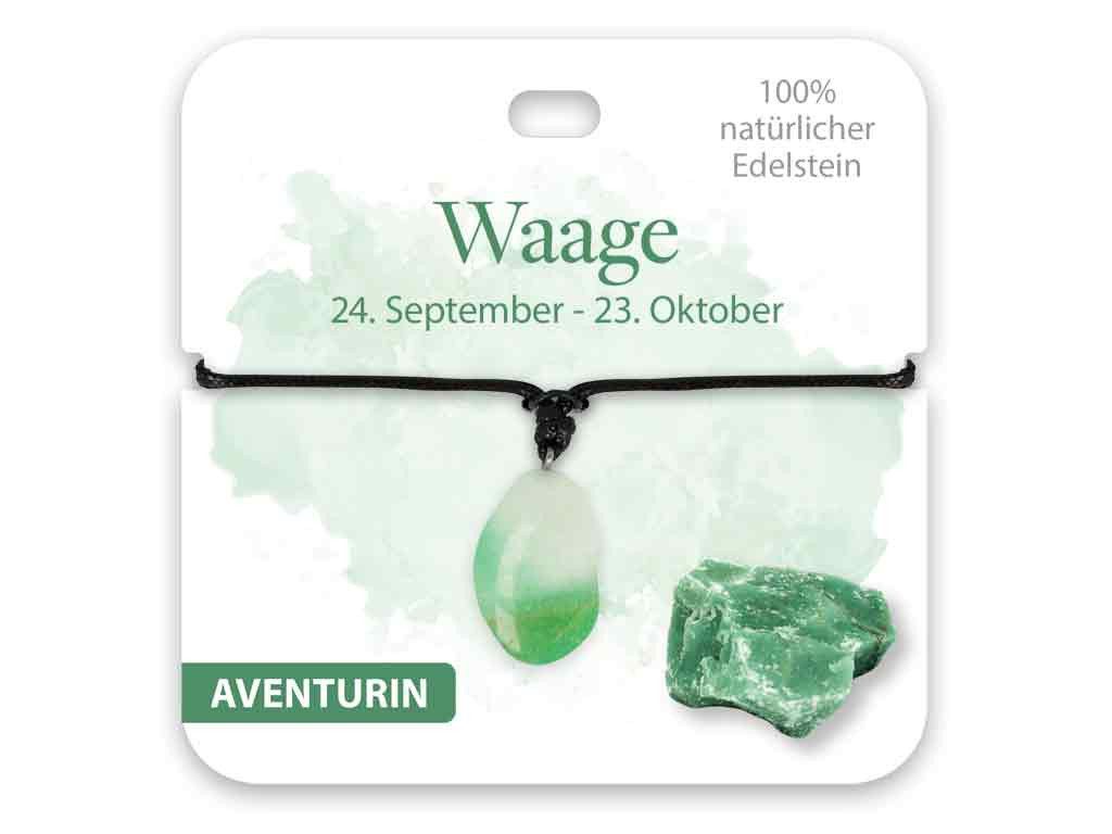 bb Klostermann Kette mit Anhänger BB Klostermann Edelstein Kette Aventurin Sternzeichen Waage