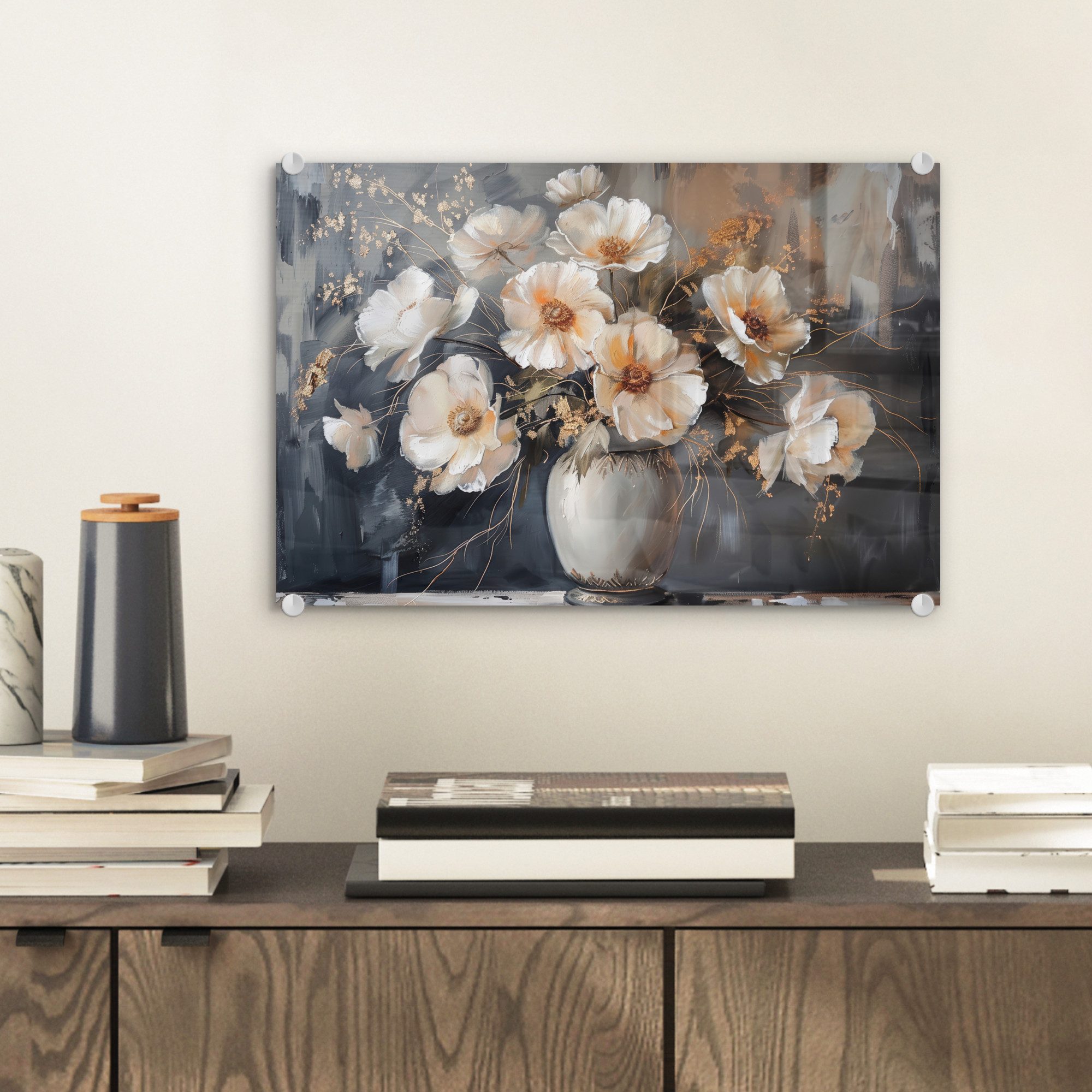 MuchoWow Acrylglasbild Blumen - Weiß - günstig online kaufen