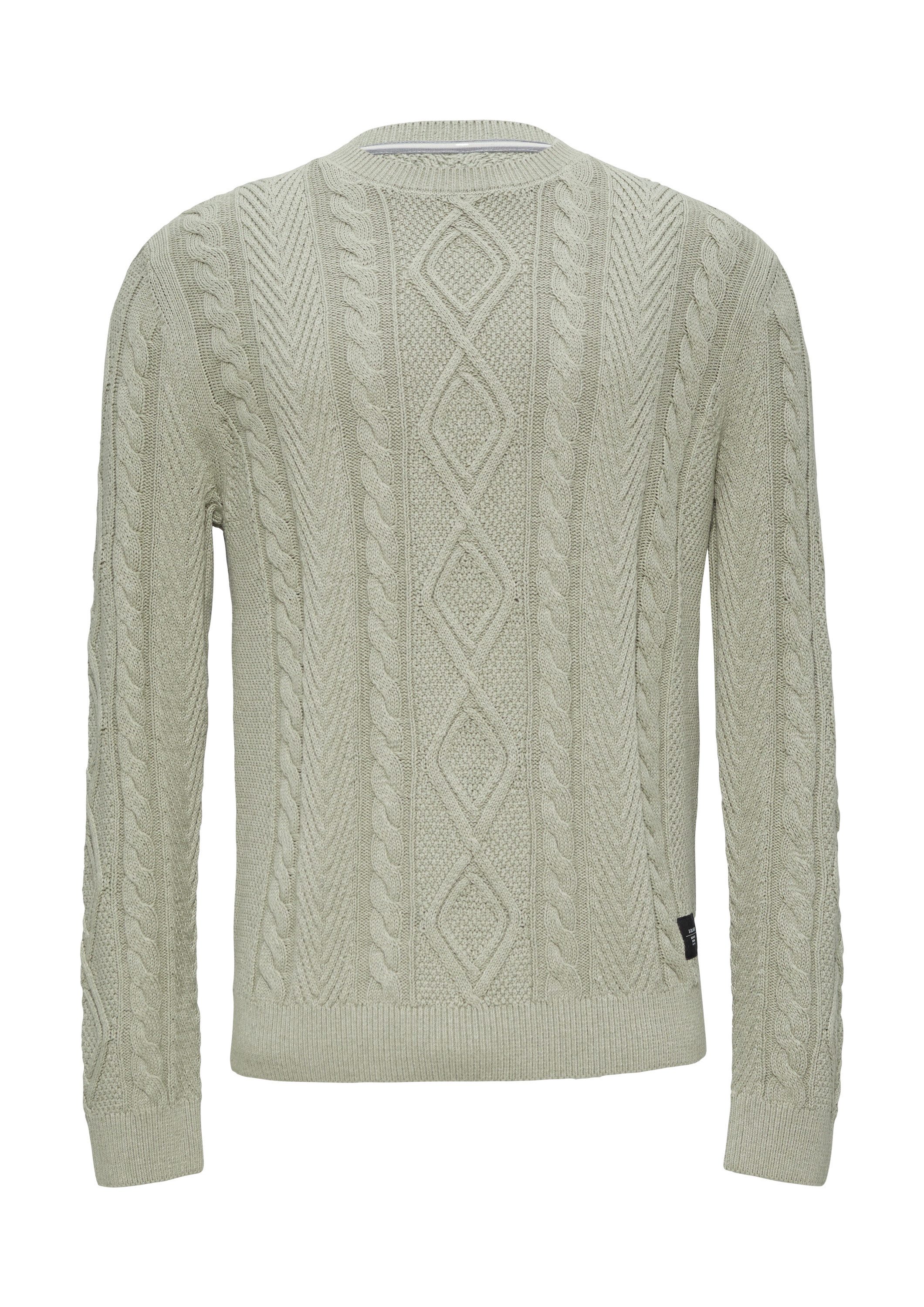 s.Oliver Longpullover Strickpullover Strickpullover mit Zopfmuster günstig online kaufen