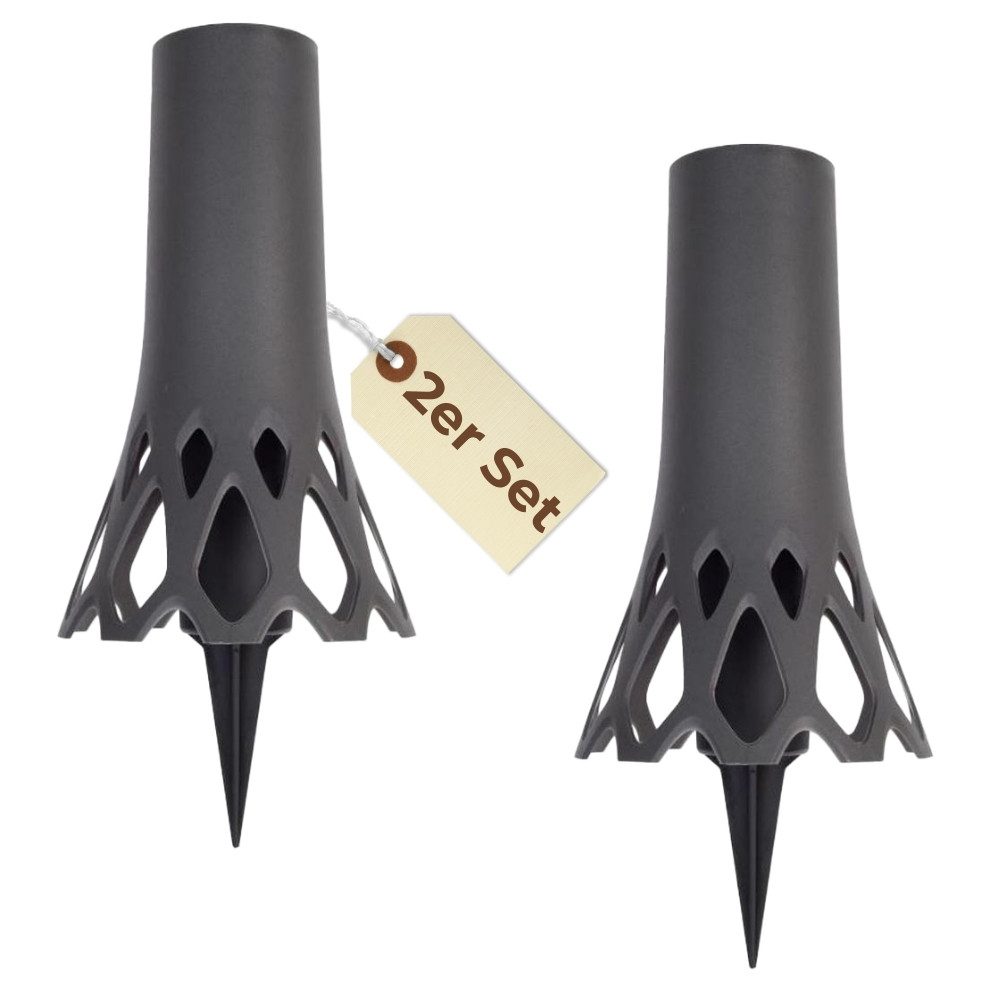 GarPet Blumentopf 2er Set Grabvase mit Erdspieß Friedhofvase Friedhof Grab günstig online kaufen