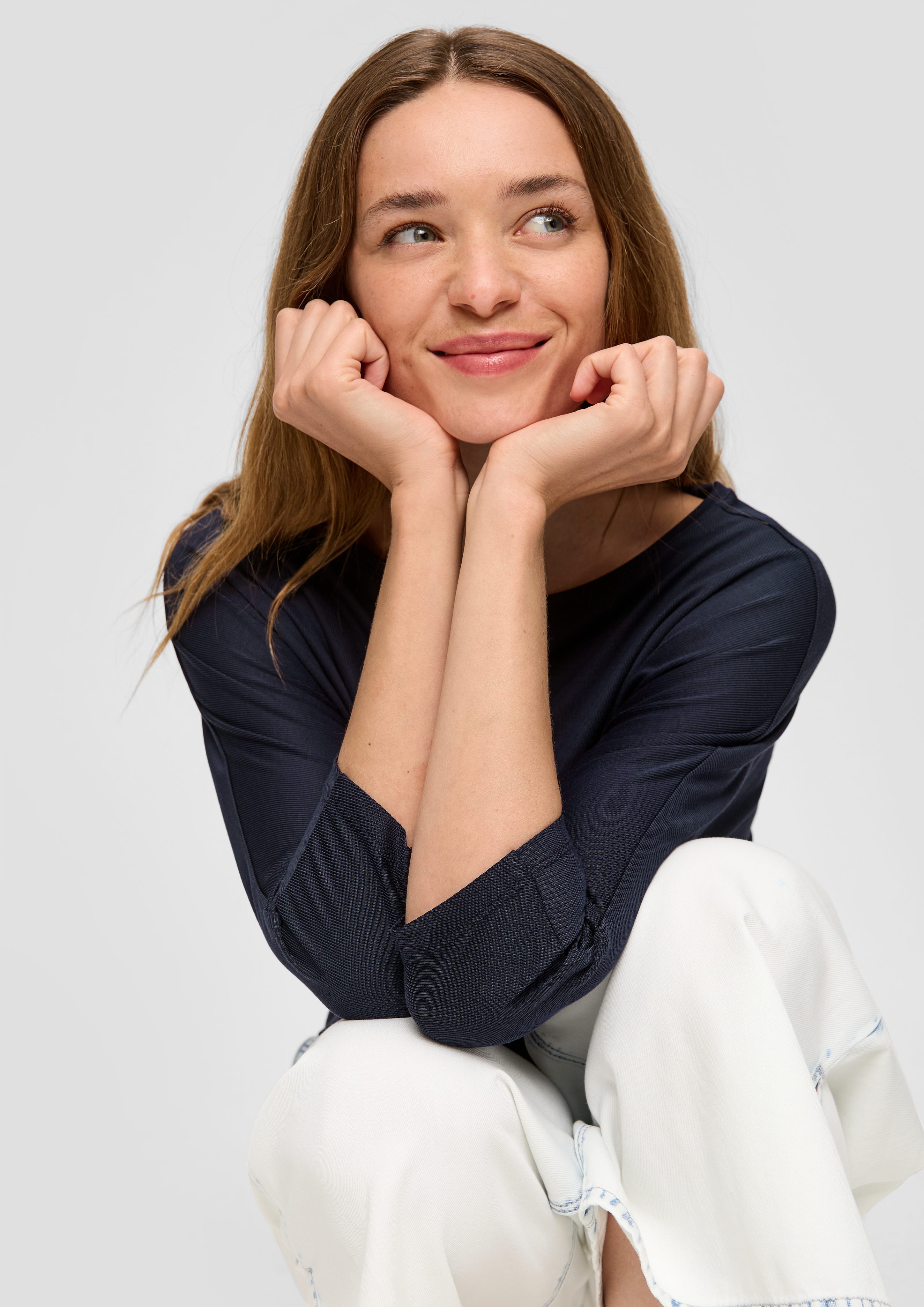 s.Oliver 3/4-Arm-Shirt O-Shape-Shirt mit Fledermausarm günstig online kaufen