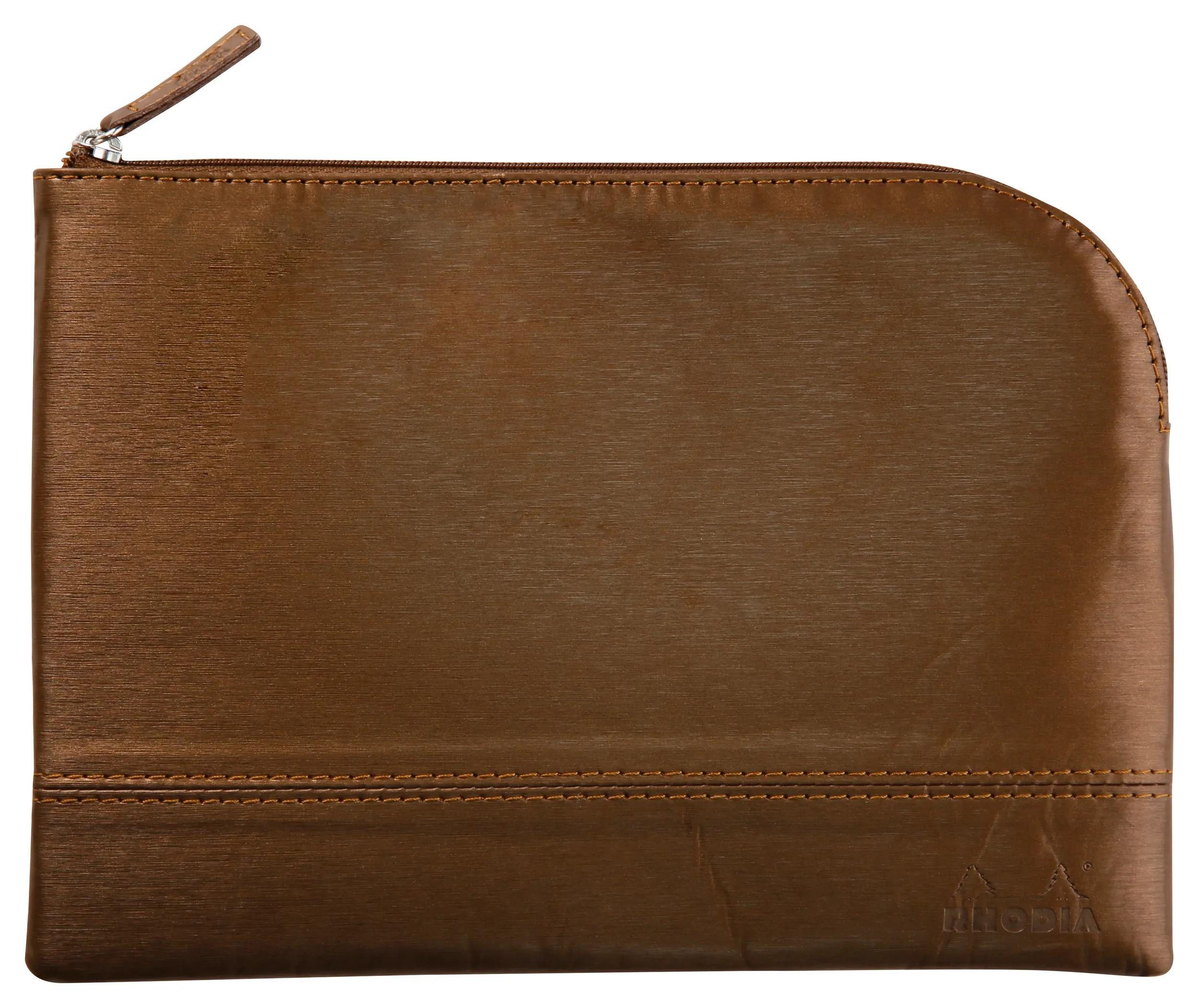 EXACOMPTA Organizer Rhodiarama Etui aus Kunstleder Reißverschluss, 16x22 cm Bronze 116619C, Rhodia, Blöcke, Hefte und Notizbücher