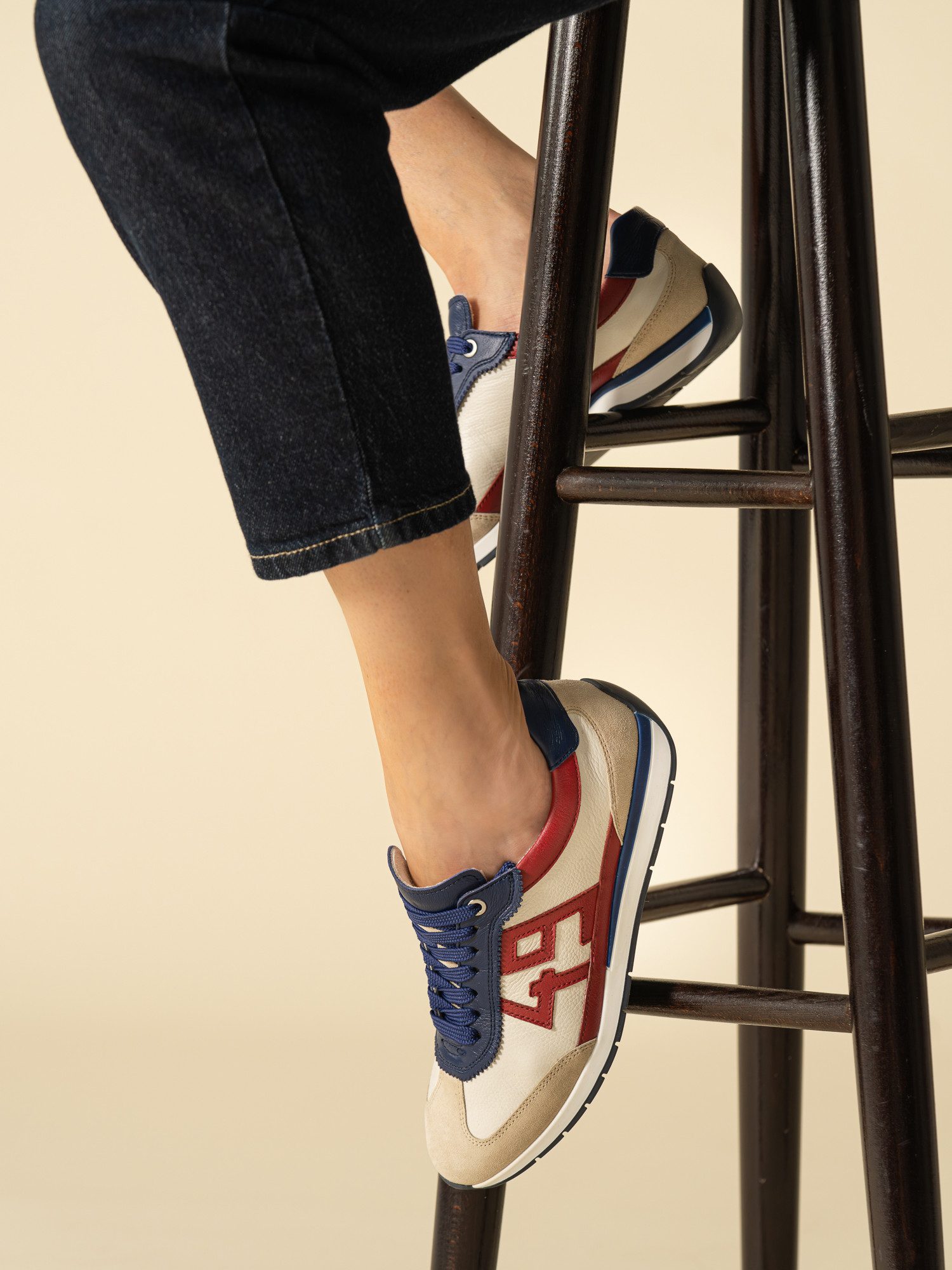 Ara PORTOFINO Sneaker Freizeitschuh, Halbschuh, Schnürschuh in Bequemweite G 1/2 (weit)