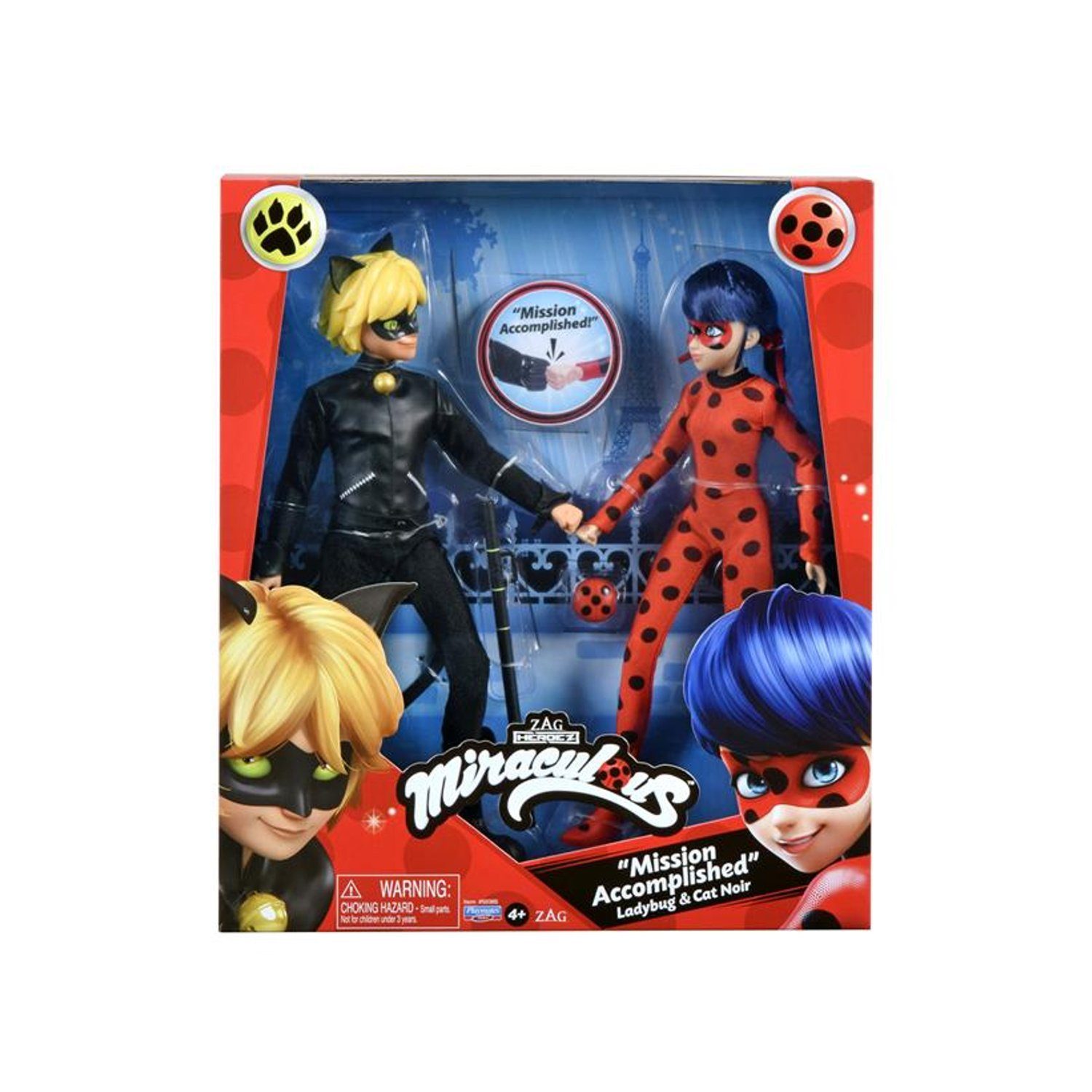 Playmates Toys Anziehpuppe 50365 Set Miraculous Marienkafer Ladybug und Cat Noir Puppen