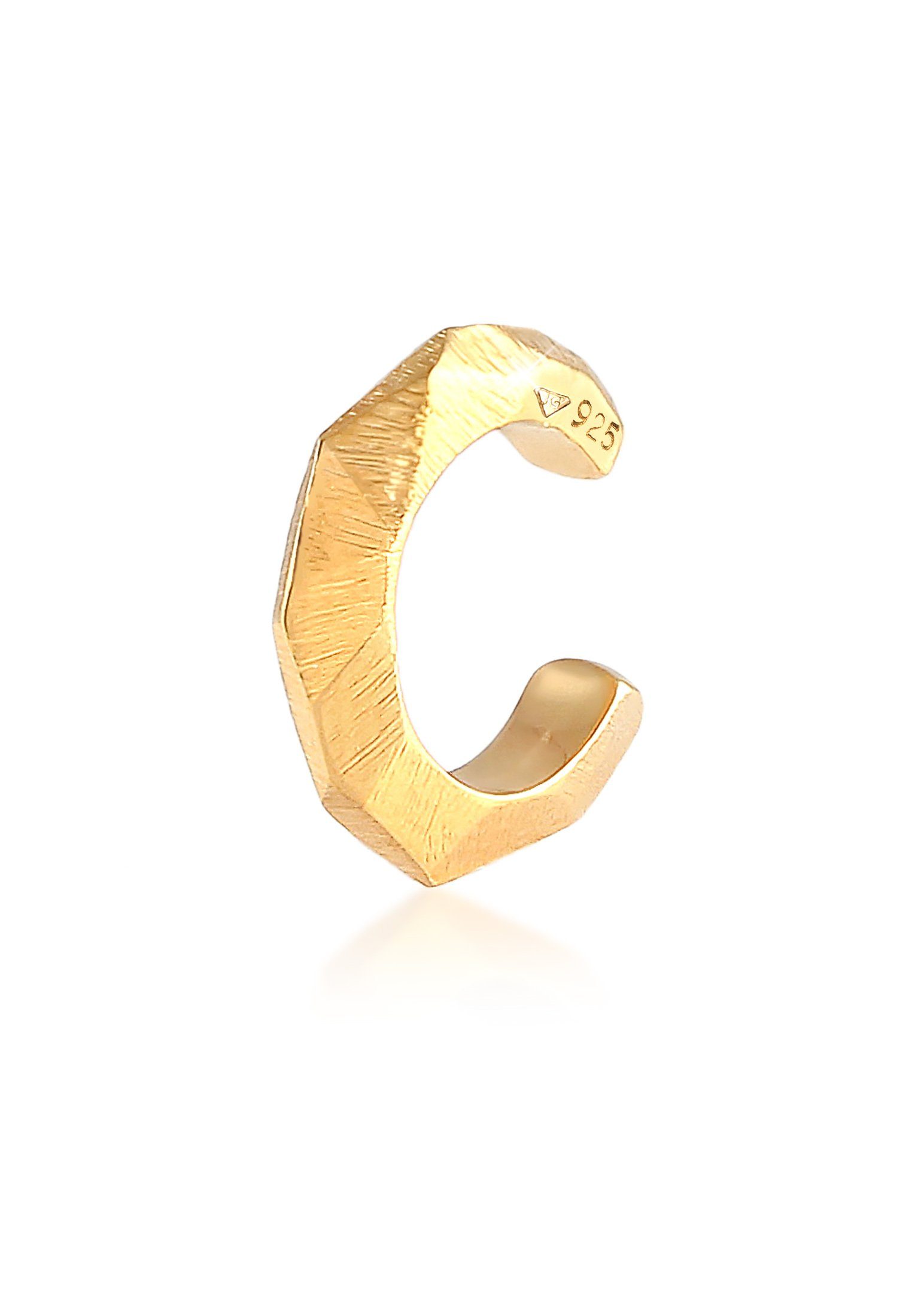 Ohrklemme Earcuff Klemme Single Facettiert 925 Silber