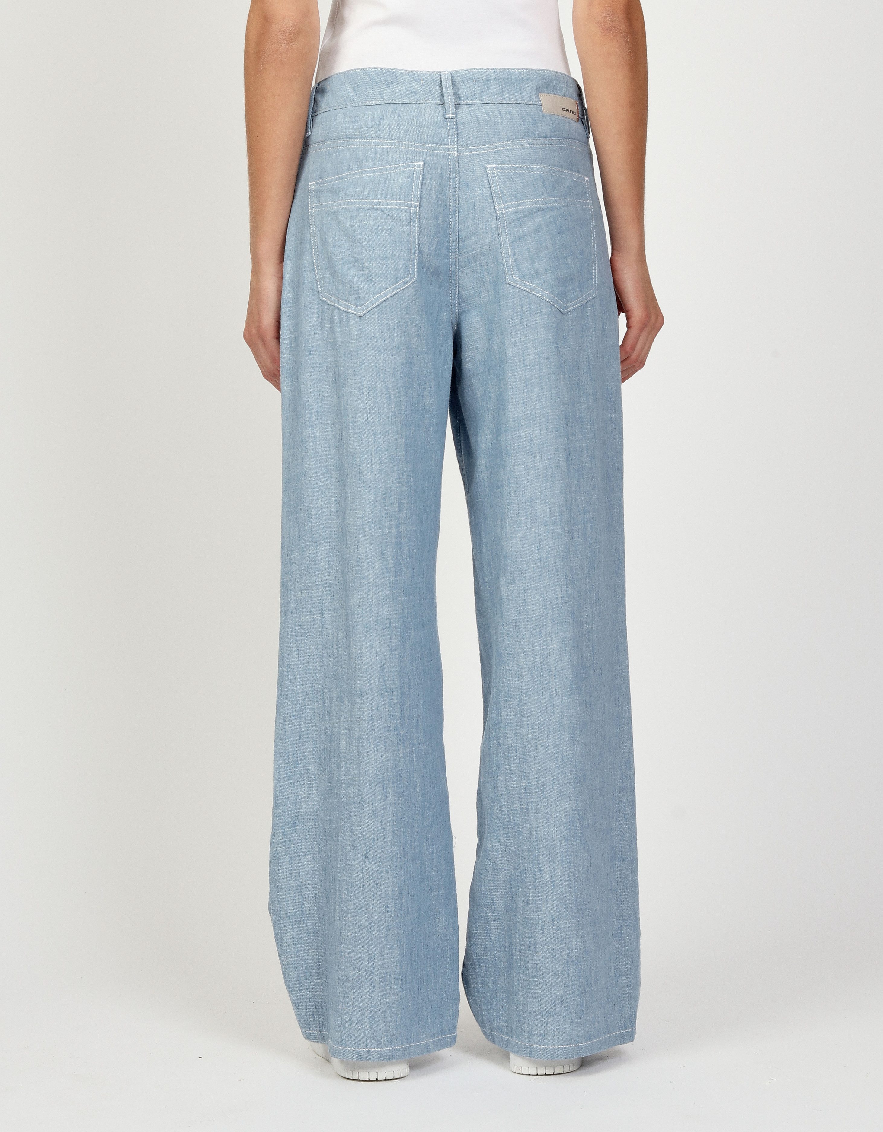 GANG Leinenhose 94CARA mit doppeltem Bund günstig online kaufen