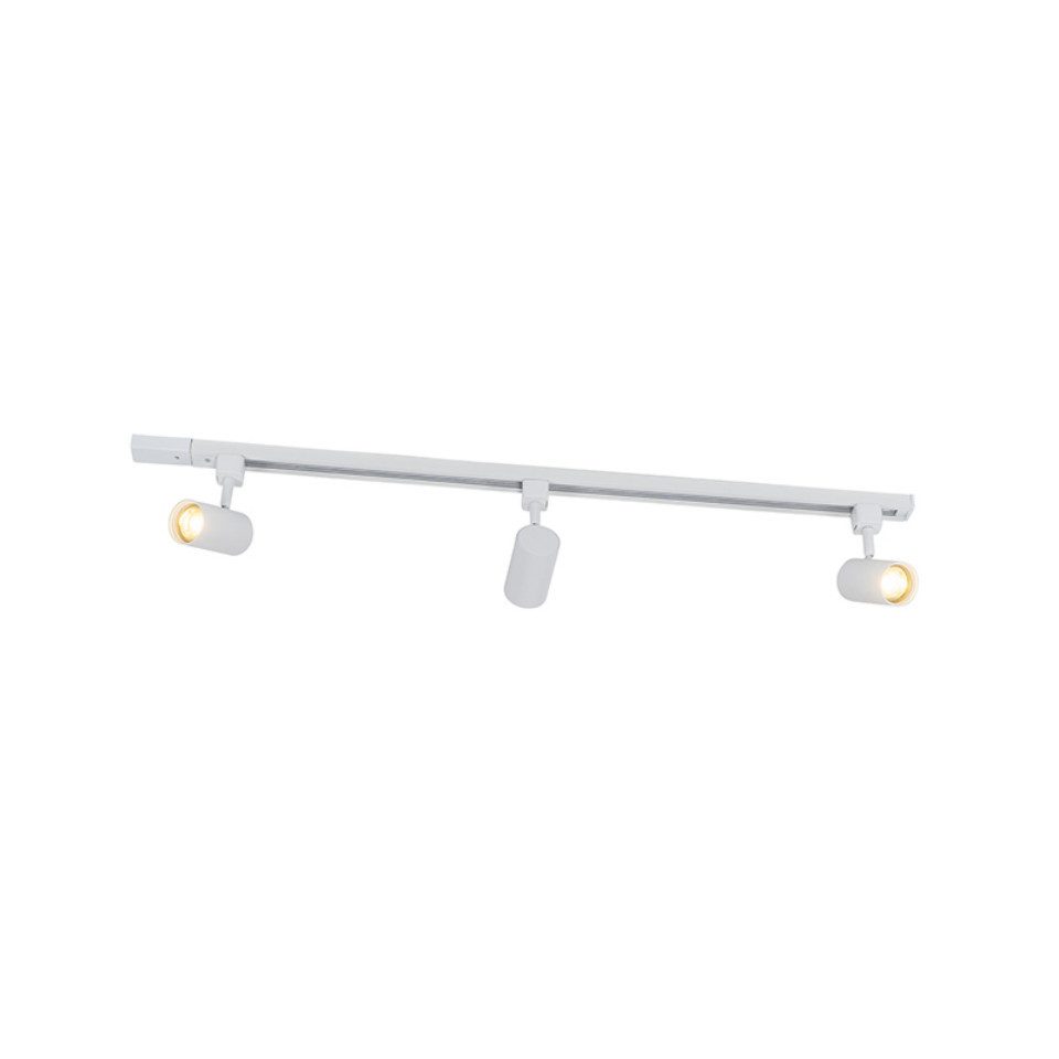 Qazqa Schienensystem-Sets Iconic jeana, Smarte Leuchte, LED wechselbar, Extra-Warmweiß, QAZQA Schienen­leuchte, gu10, Weiß, Aluminium, Modern